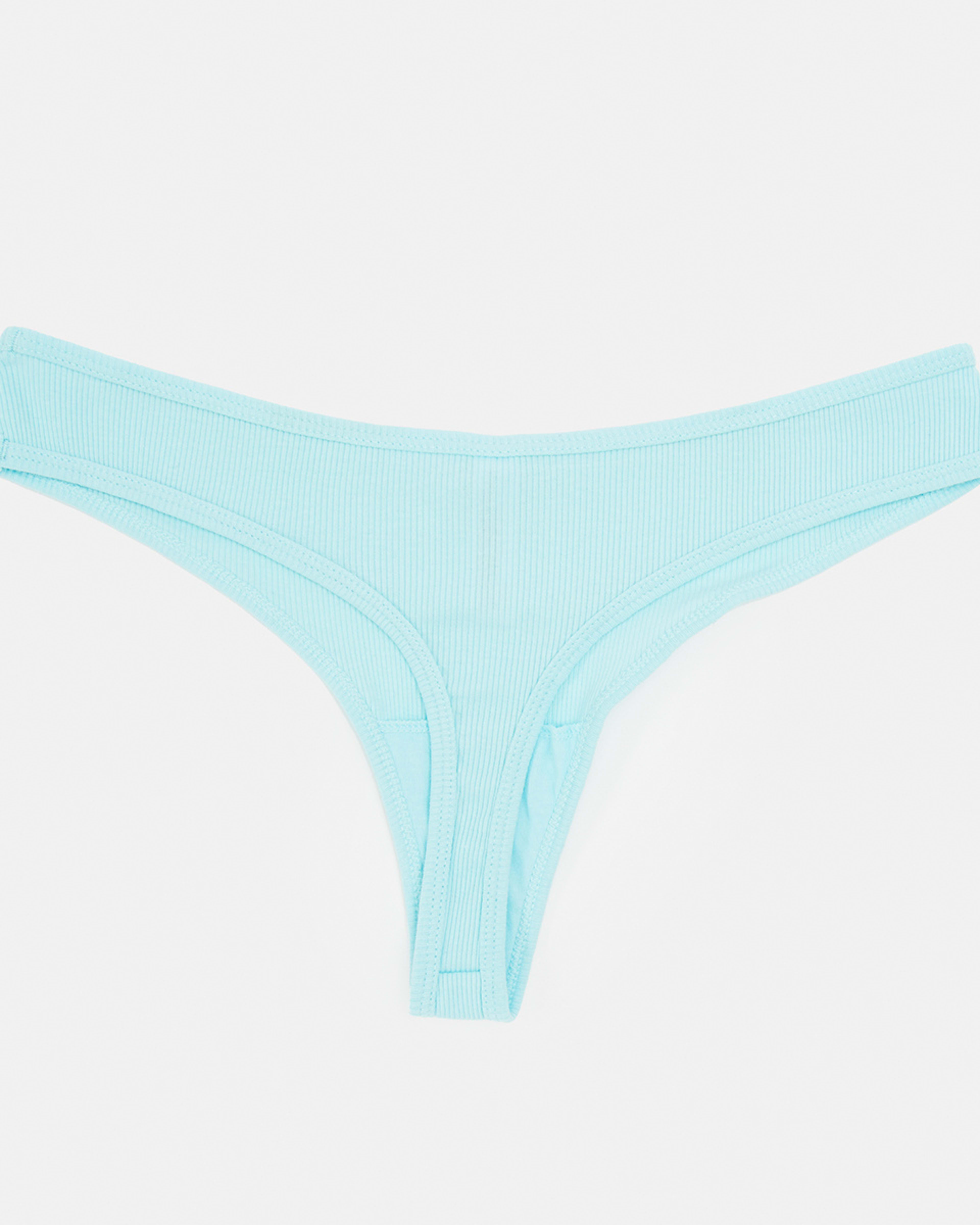 2 Ribbed G-string Briefs BRIGHT TURQUOISE, 2 of 6