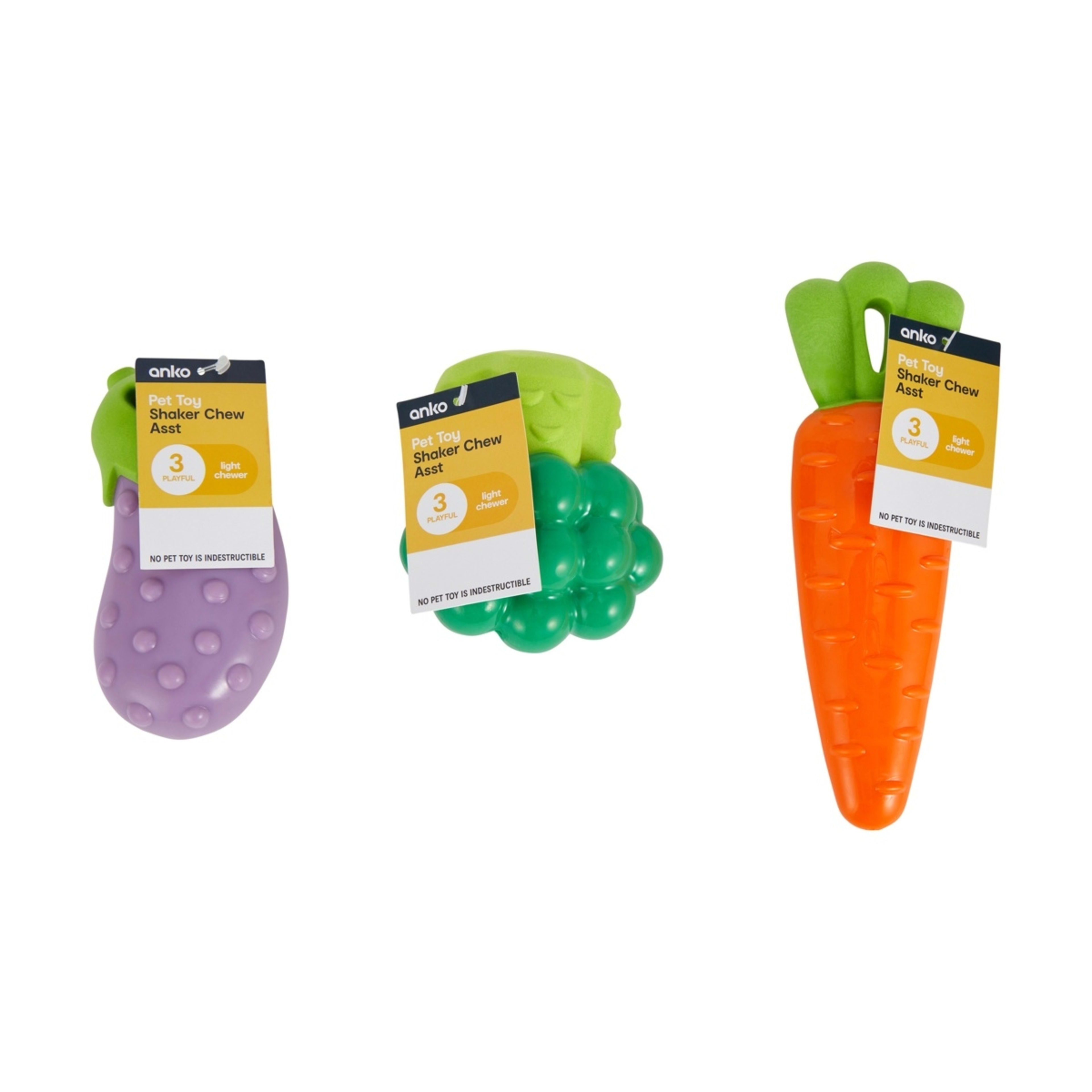6 Pet Toy Shaker Chew - Assorted, 6 of 6