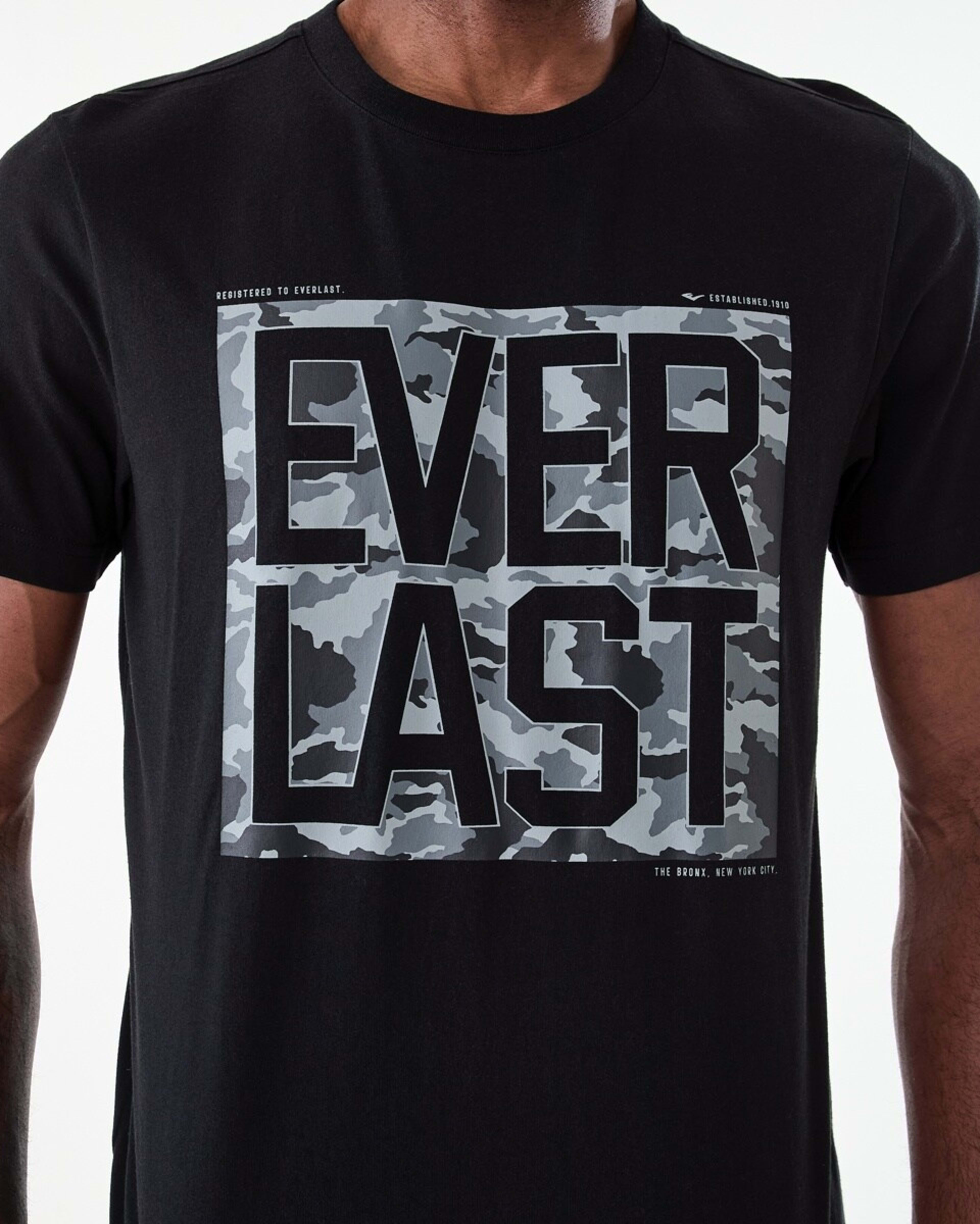 5 Everlast Mens Camo T-shirt EVERLAST BLACK, 5 of 7