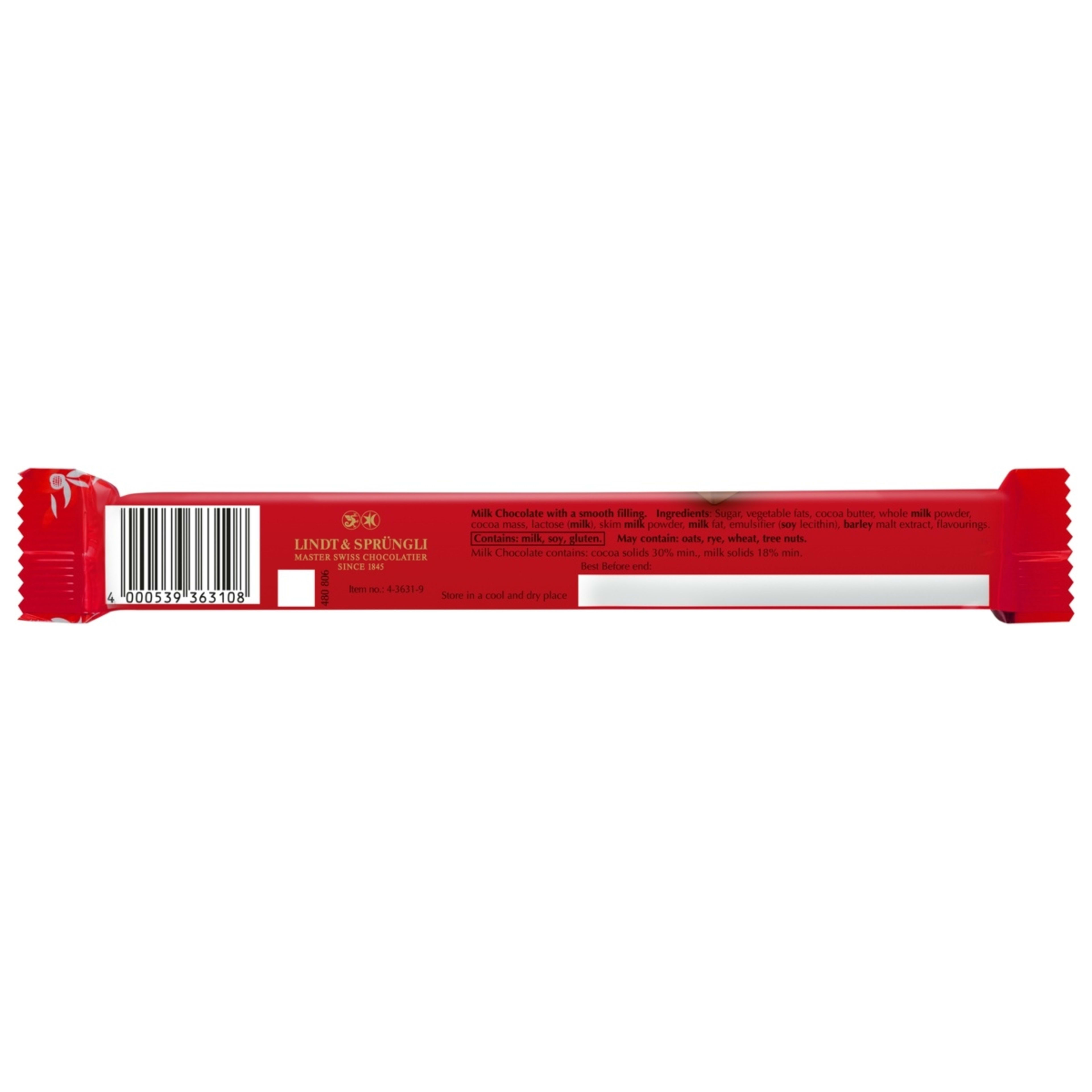 3 Lindt LINDOR Milk Chocolate Bar 38g, 3 of 5