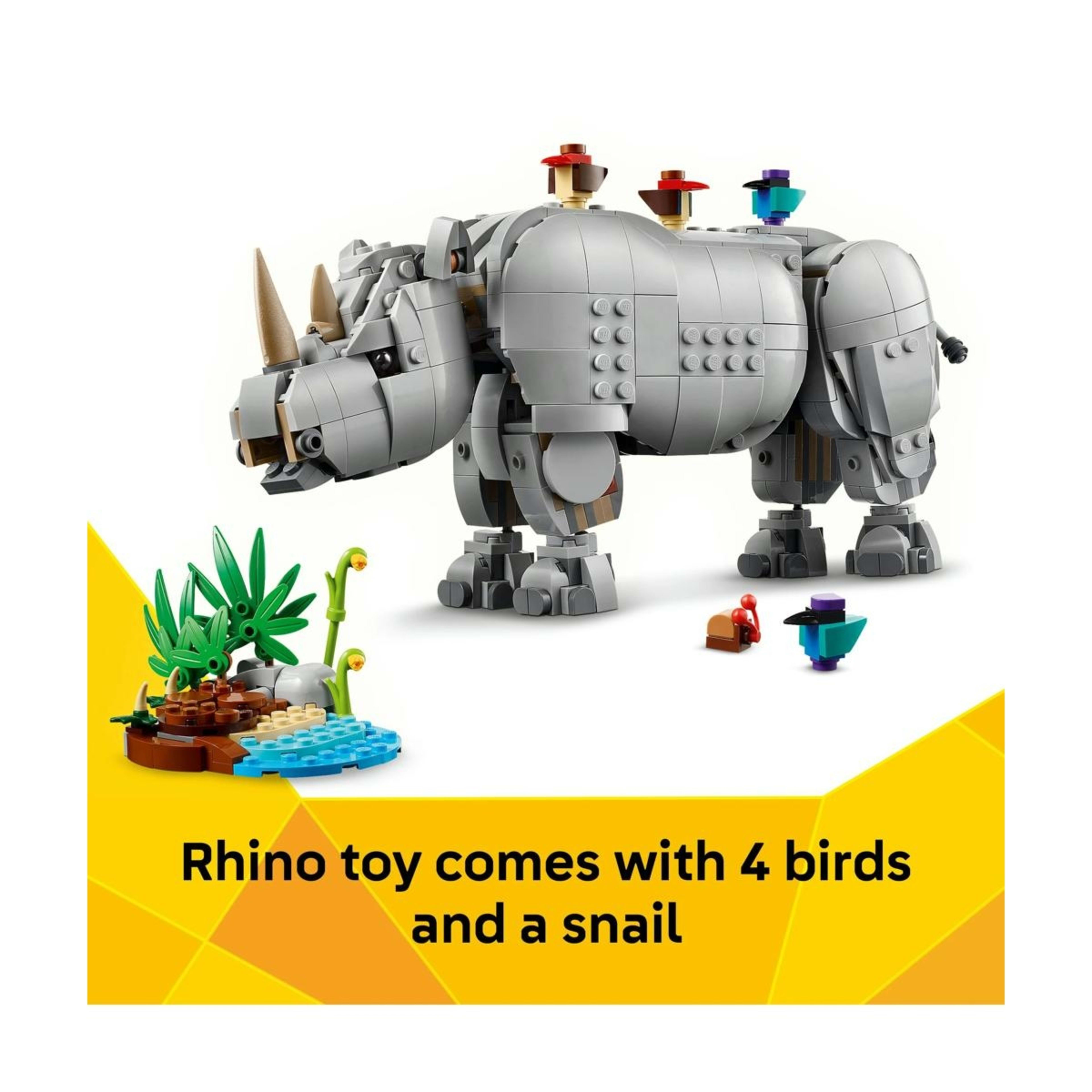 7 LEGO Creator Wild Animals: Majestic Rhino with Birds 31171, 7 of 10