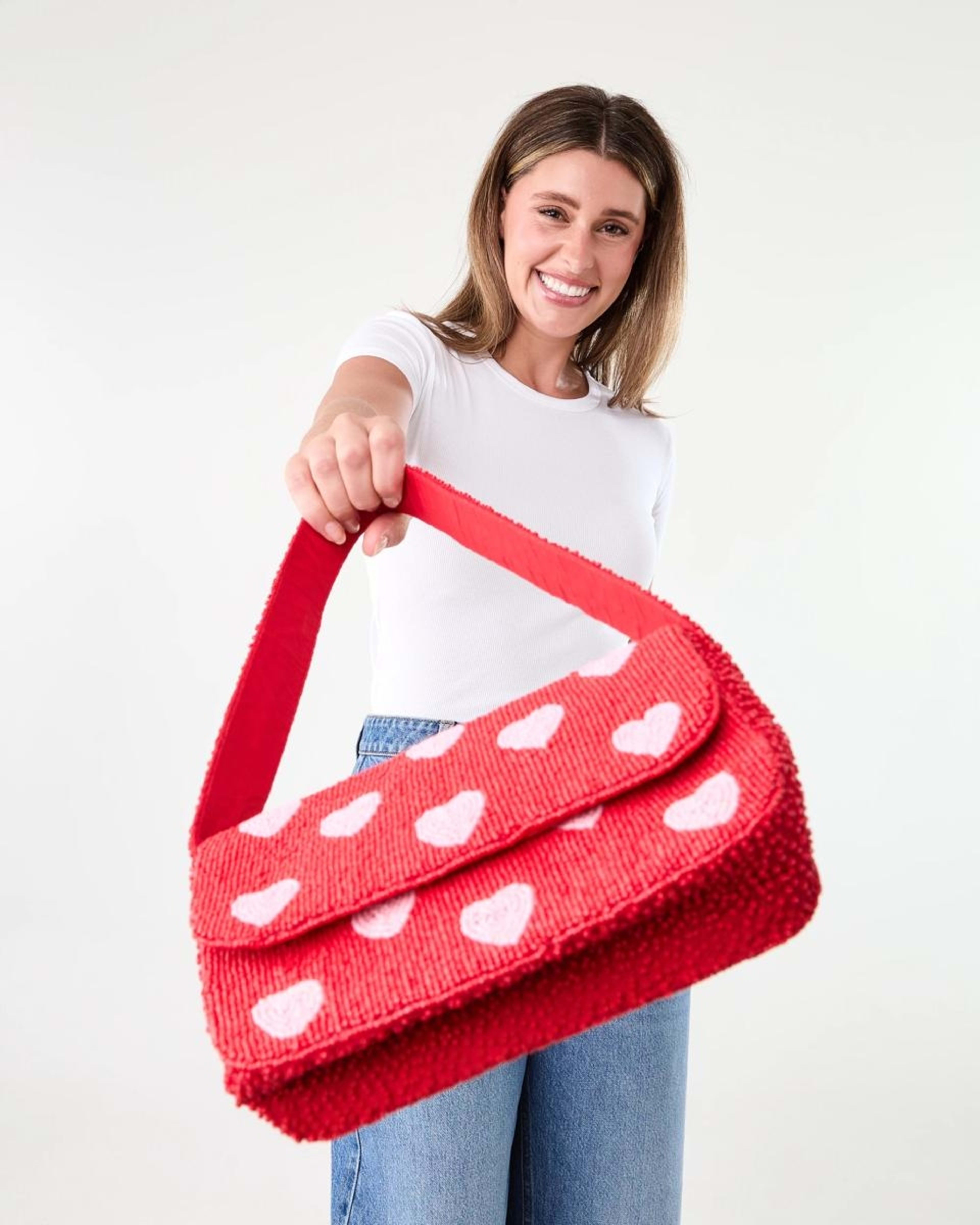 6 Beaded Shoulder Bag Hearts, 6 of 6