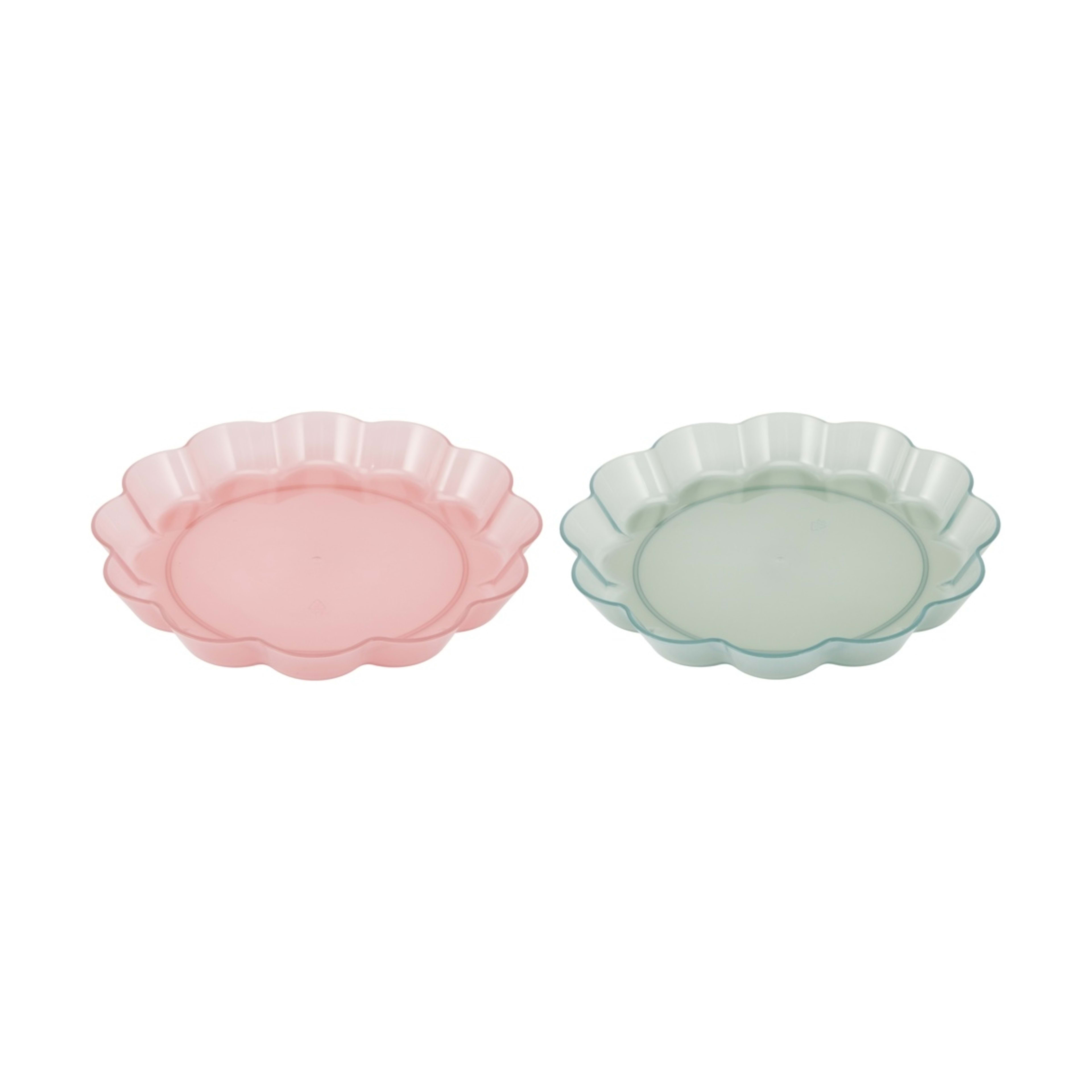 3 6 Piece Reusable Scalloped Plates - Assorted, 3 of 6