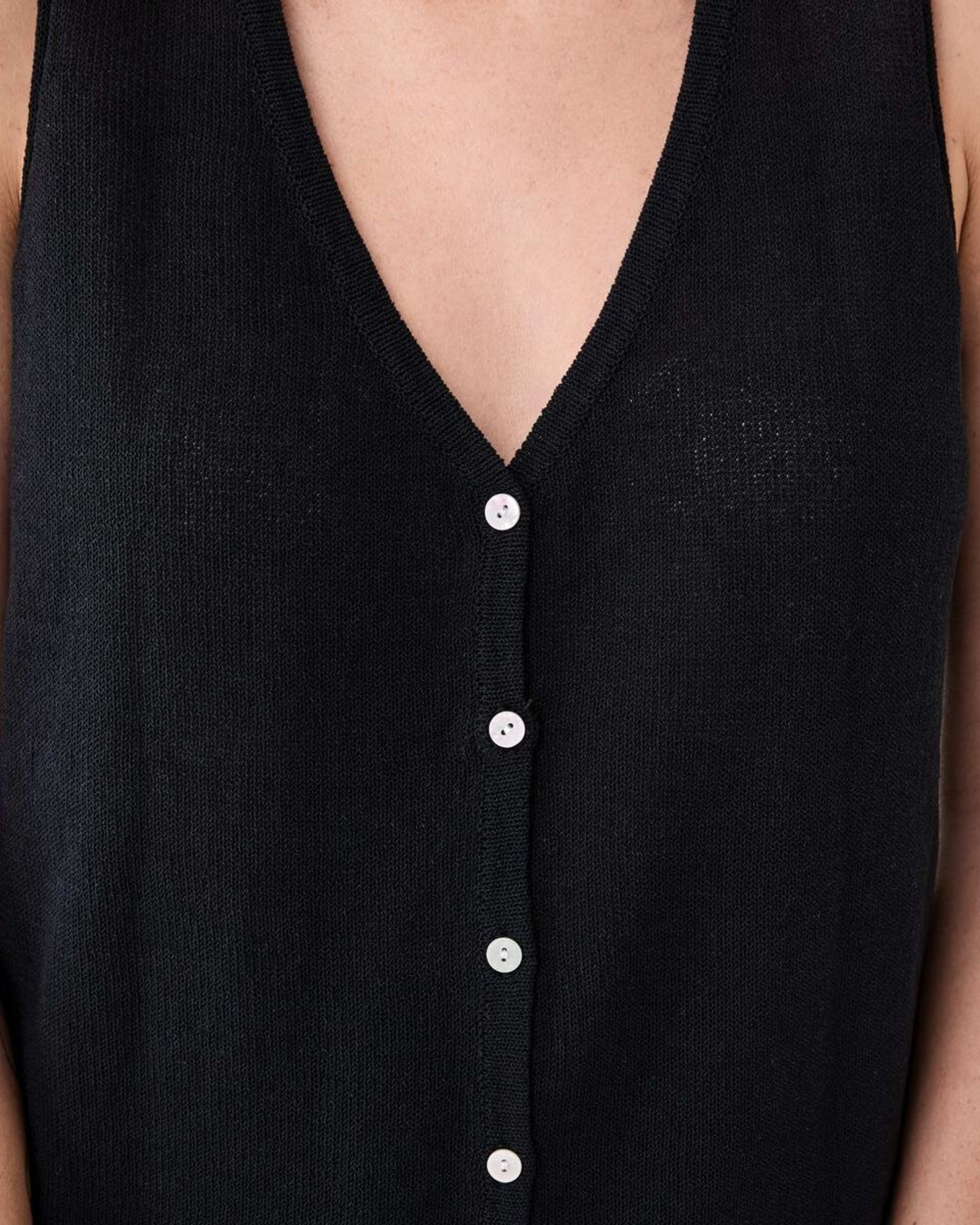 5 Sleeveless Longline Vest BLACK, 5 of 6