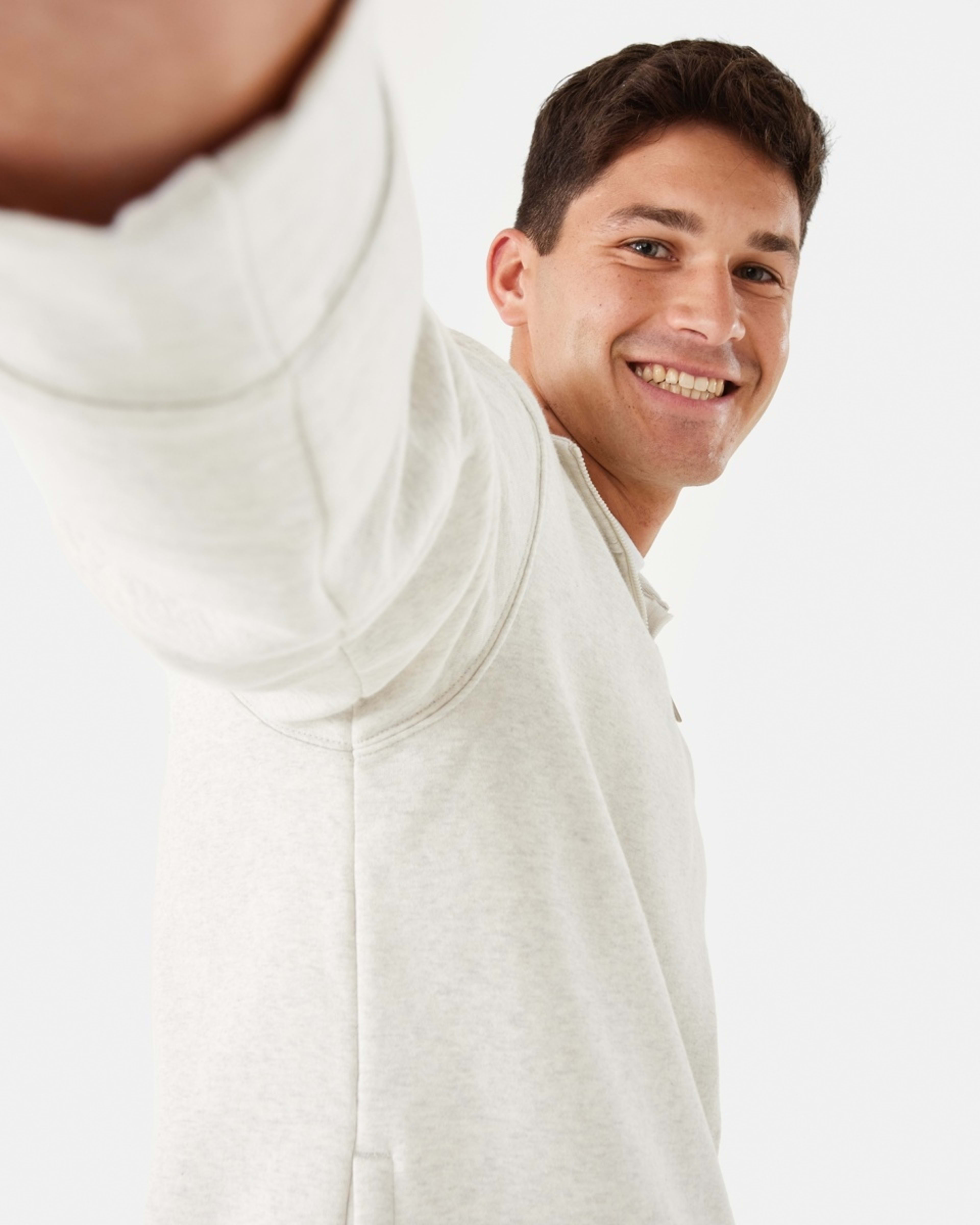5 1/4 Zip Sweatshirt Bge Oatml, 5 of 7