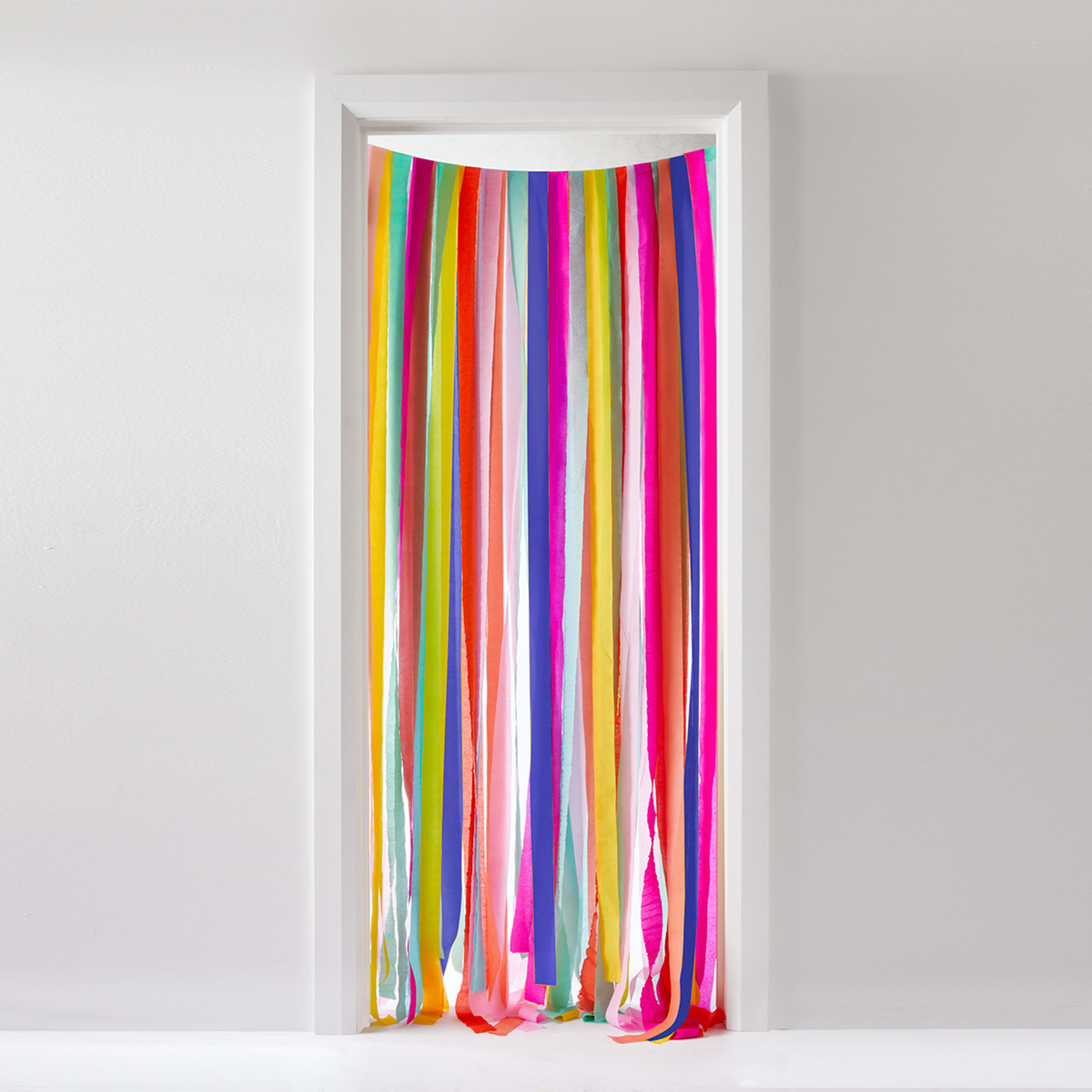 1 10 Piece Paper Streamer Backdrop - Brights