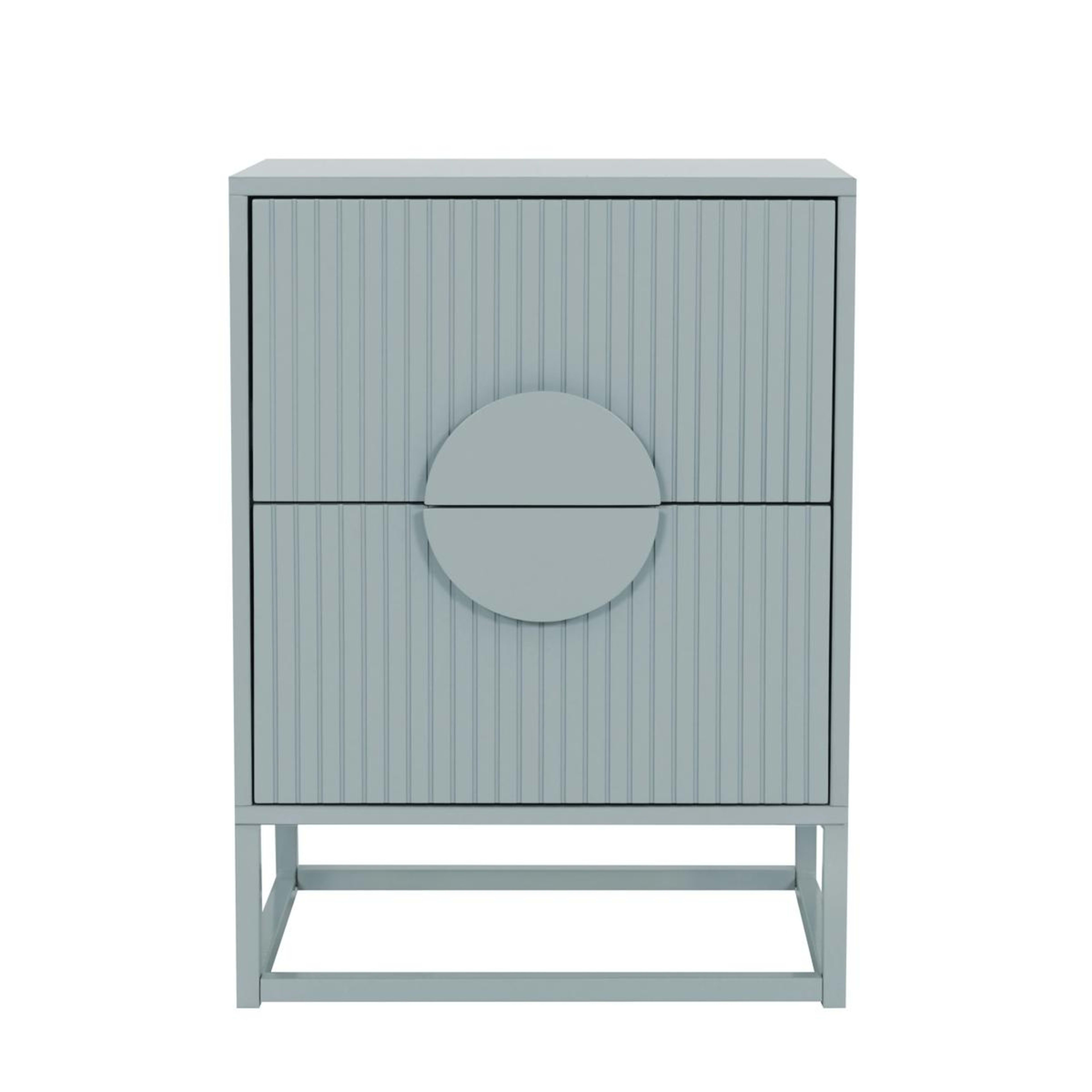 1 Stevie 2 Drawer Bedside Table - Blue, 1 of 7