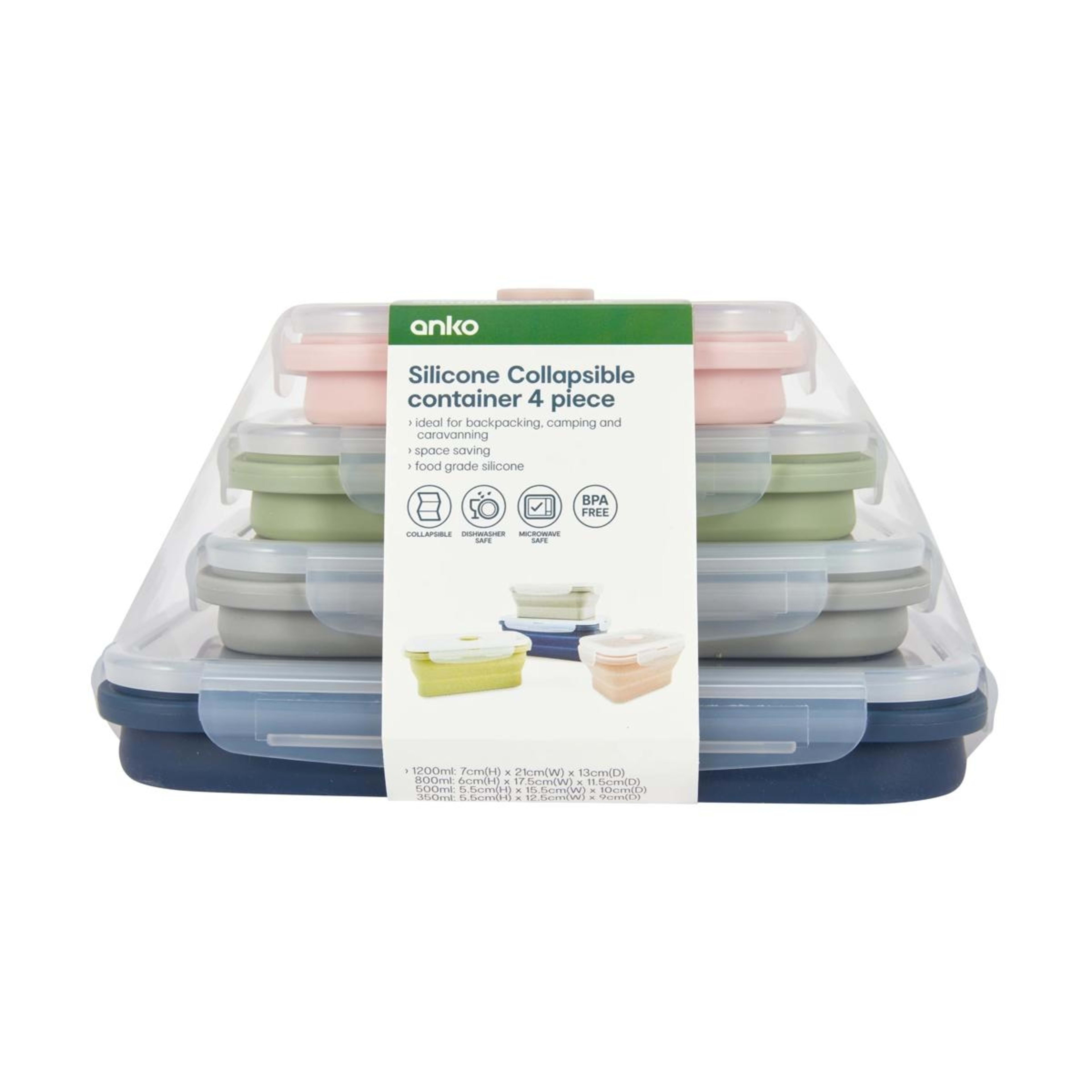 10 4 Piece Silicone Collapsible Container, 10 of 10