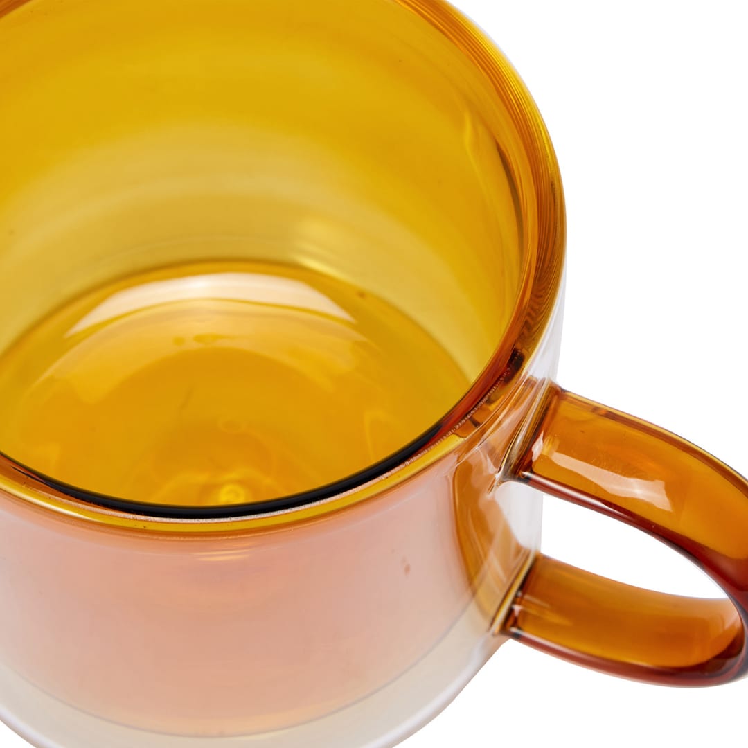 2 Amber Double Wall Coffee Mugs Kmart NZ