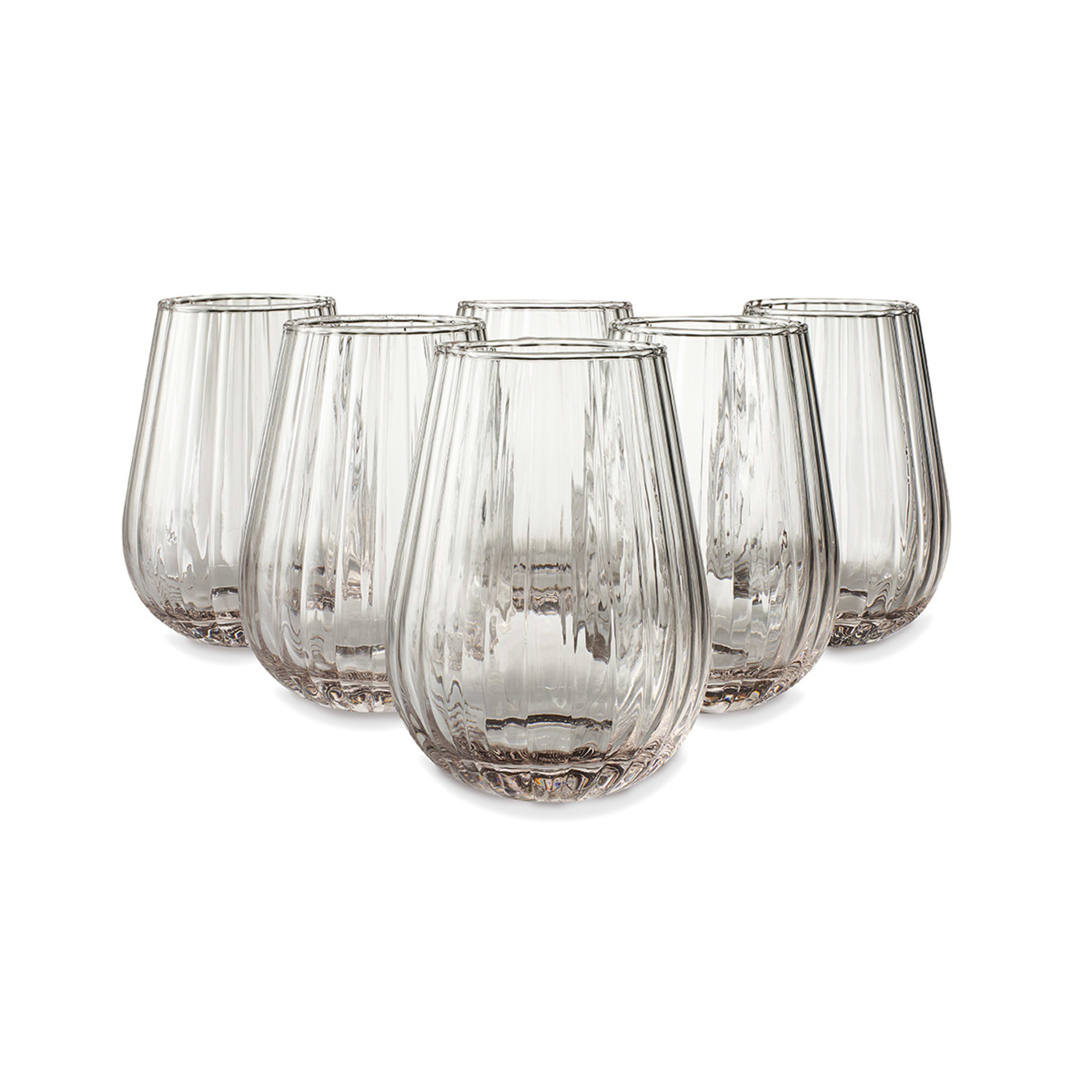 6 Ripple Stemless Glasses Kmart