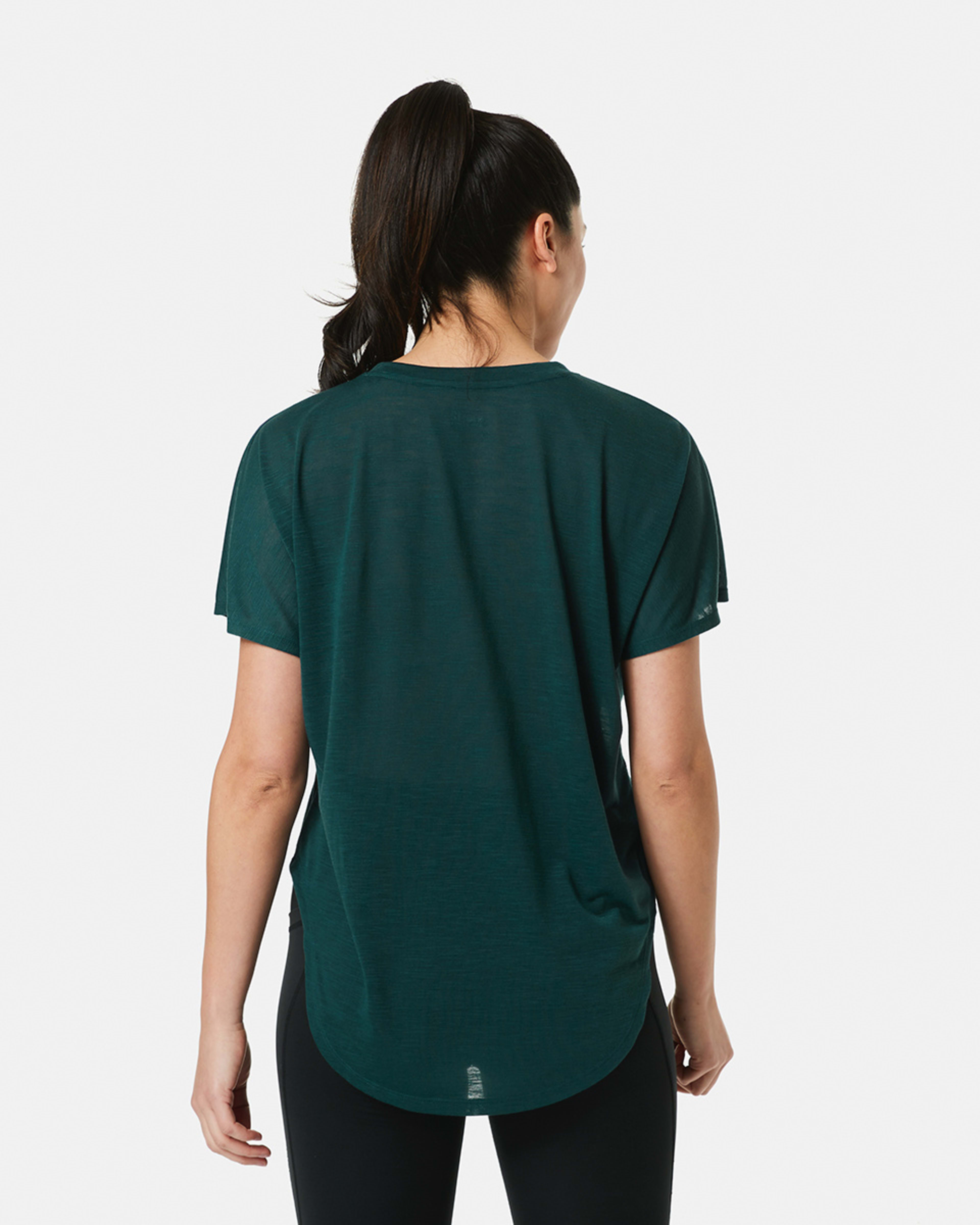 3 Active Womens Relax Sleeve T-shirt Deep Teal, 3 of 5