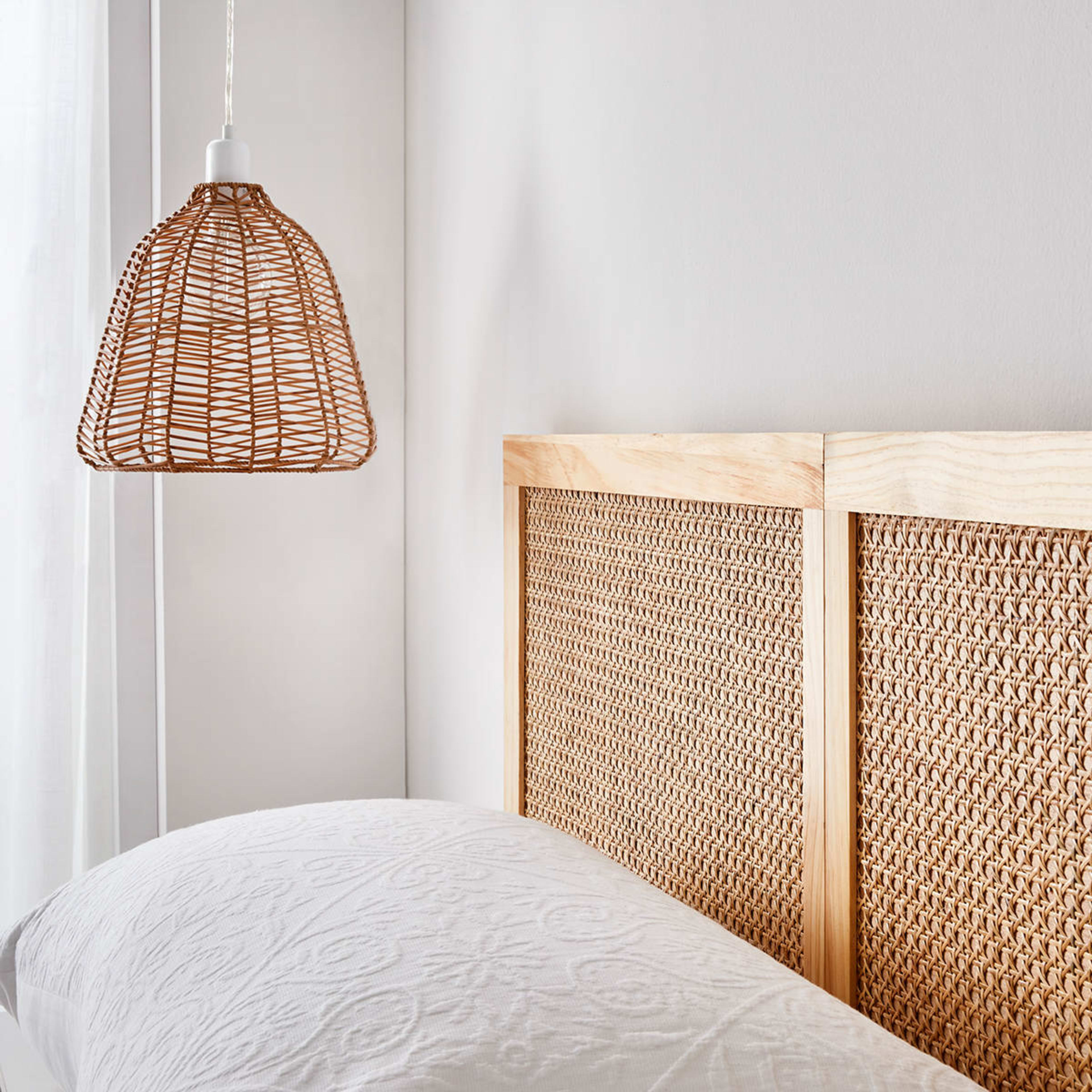 Queen Bed Rattan Bedhead Kmart