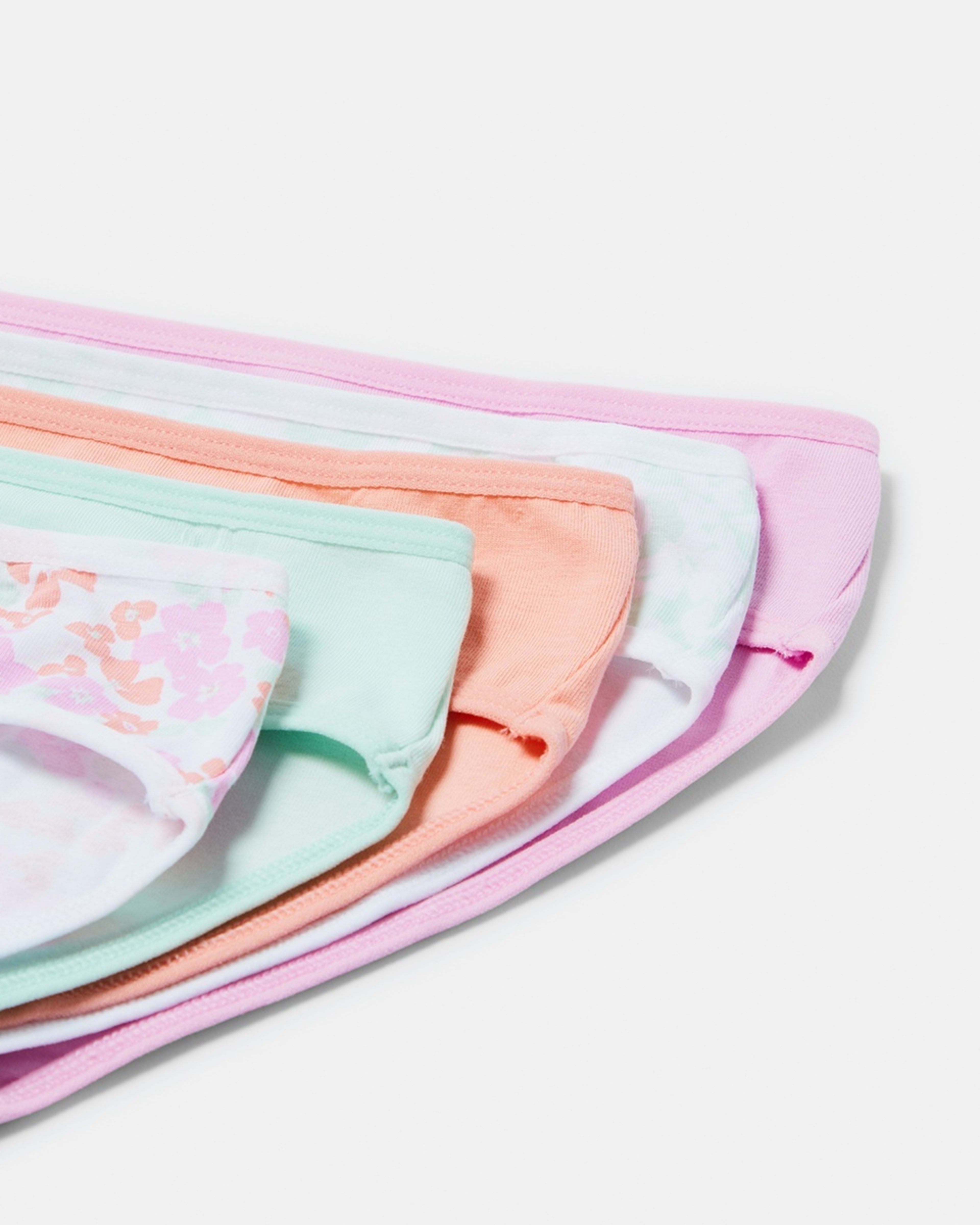 2 5 Pack Cotton Stretch Bikini Briefs Lav Ditsy, 2 of 10