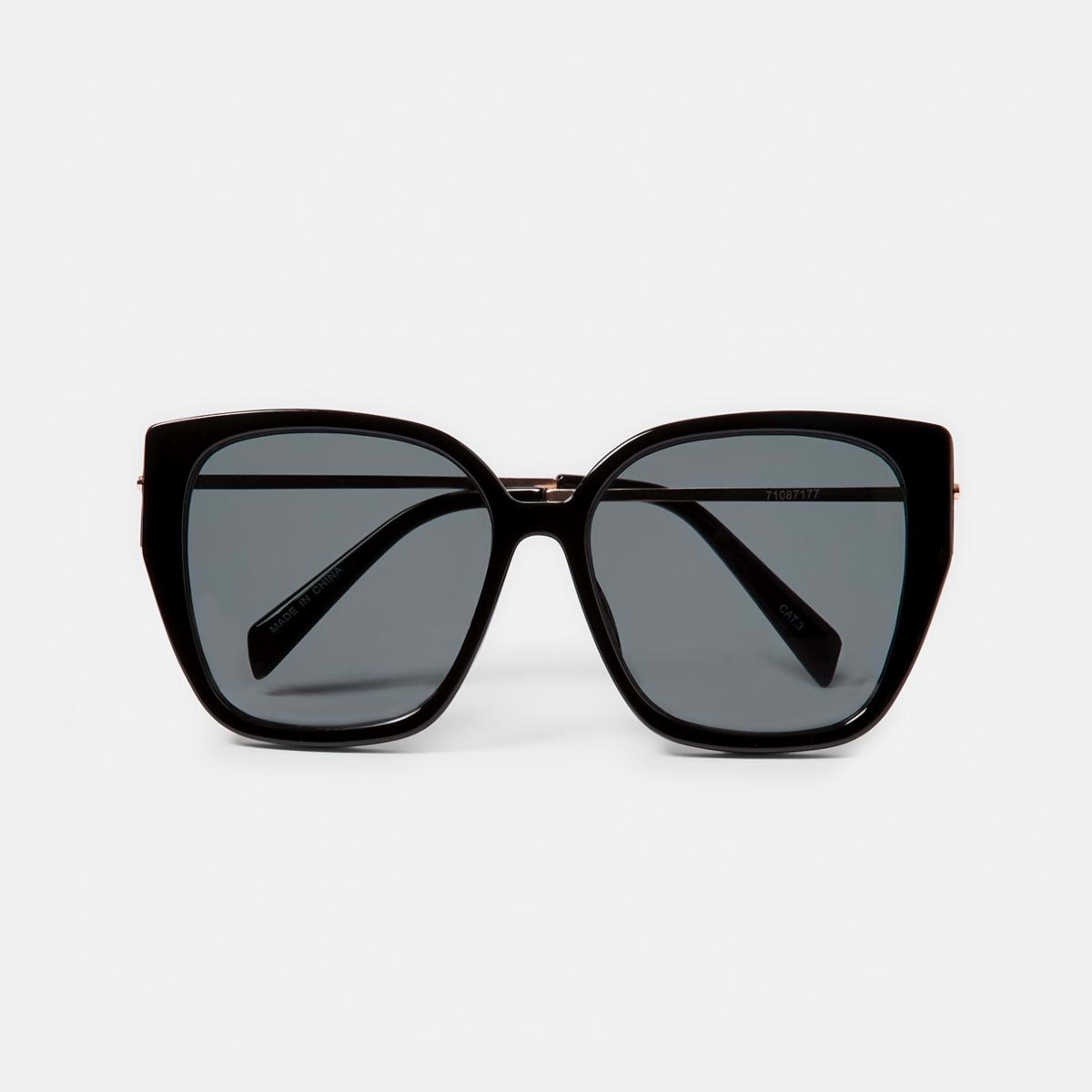 2 Classic Square Frame Sunglasses Smoke Black, 2 of 6