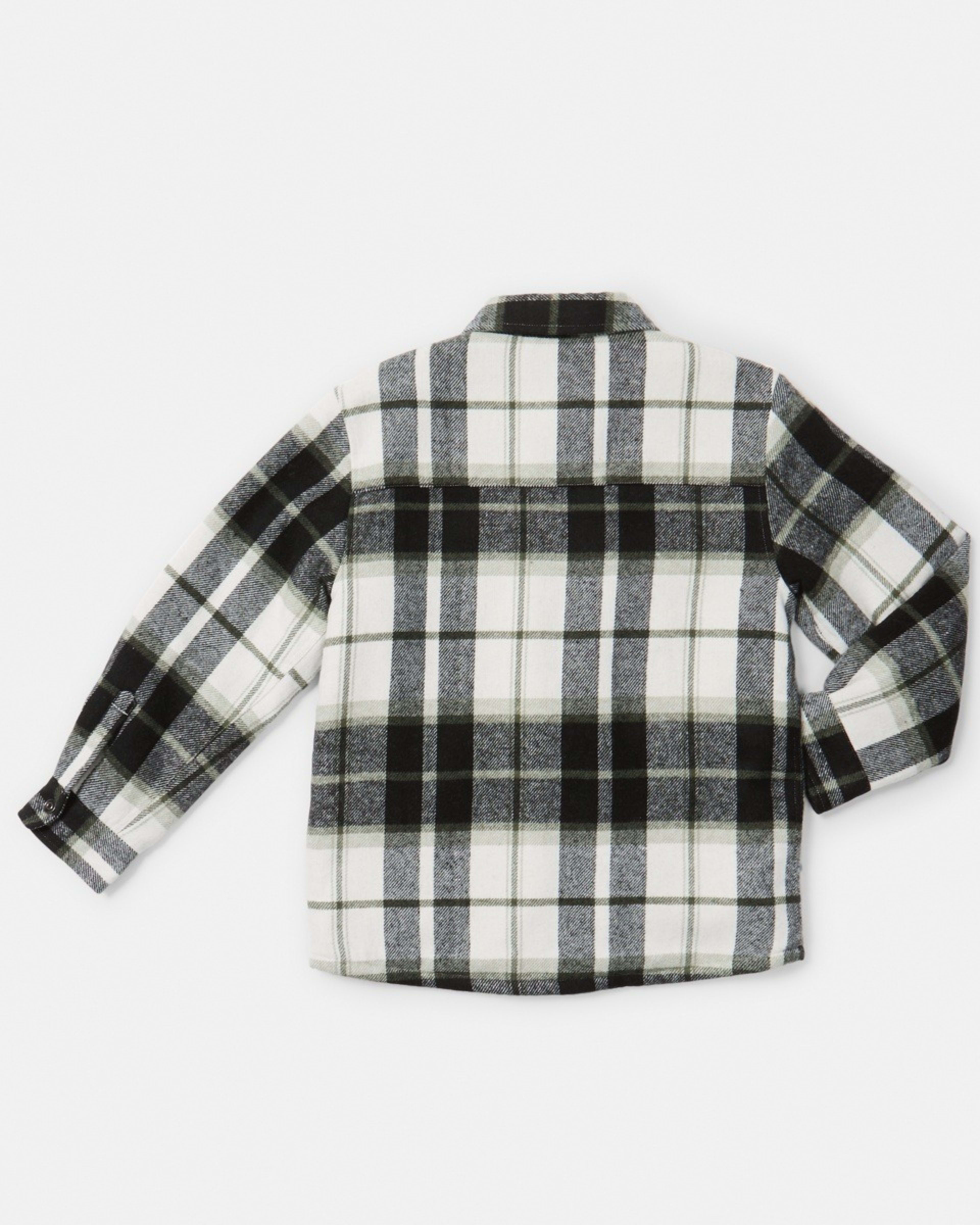 10 Sherpa Lined Plaid Jacket Green Check, 10 of 10