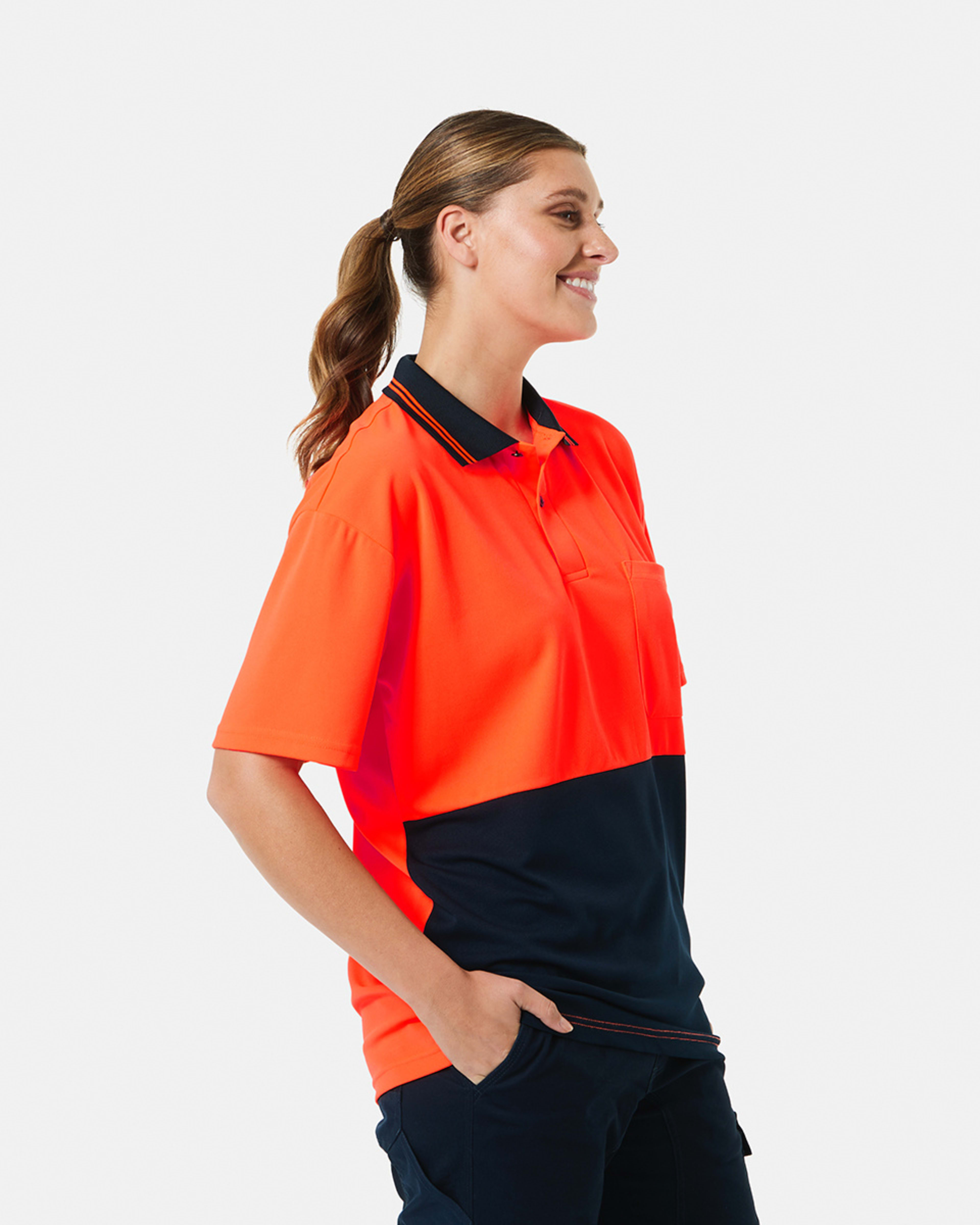 Workwear Short Sleeve Fluorescent Polo Shirt Kmart