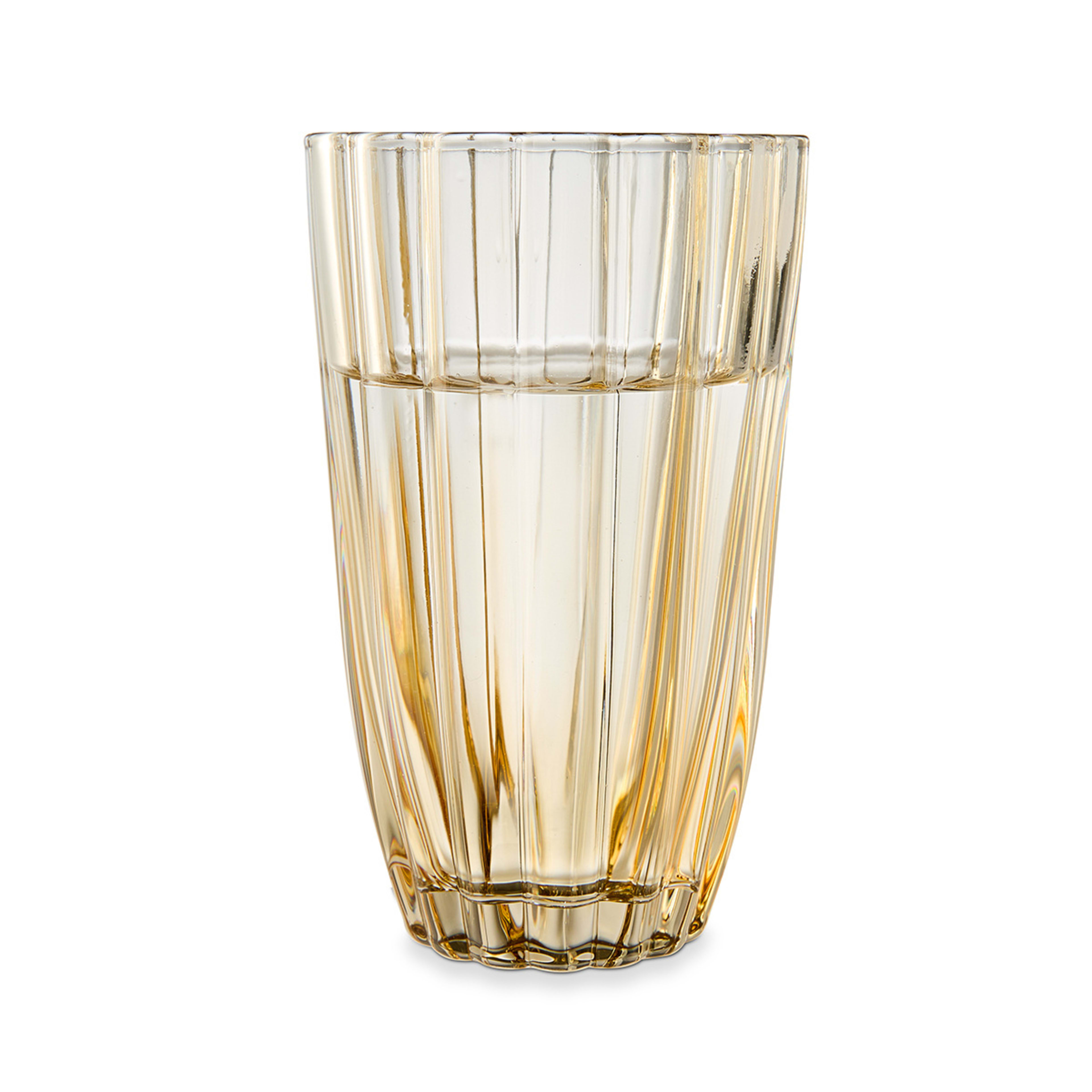 3 6 Amber Ruffle Highball Glasses, 3 of 7