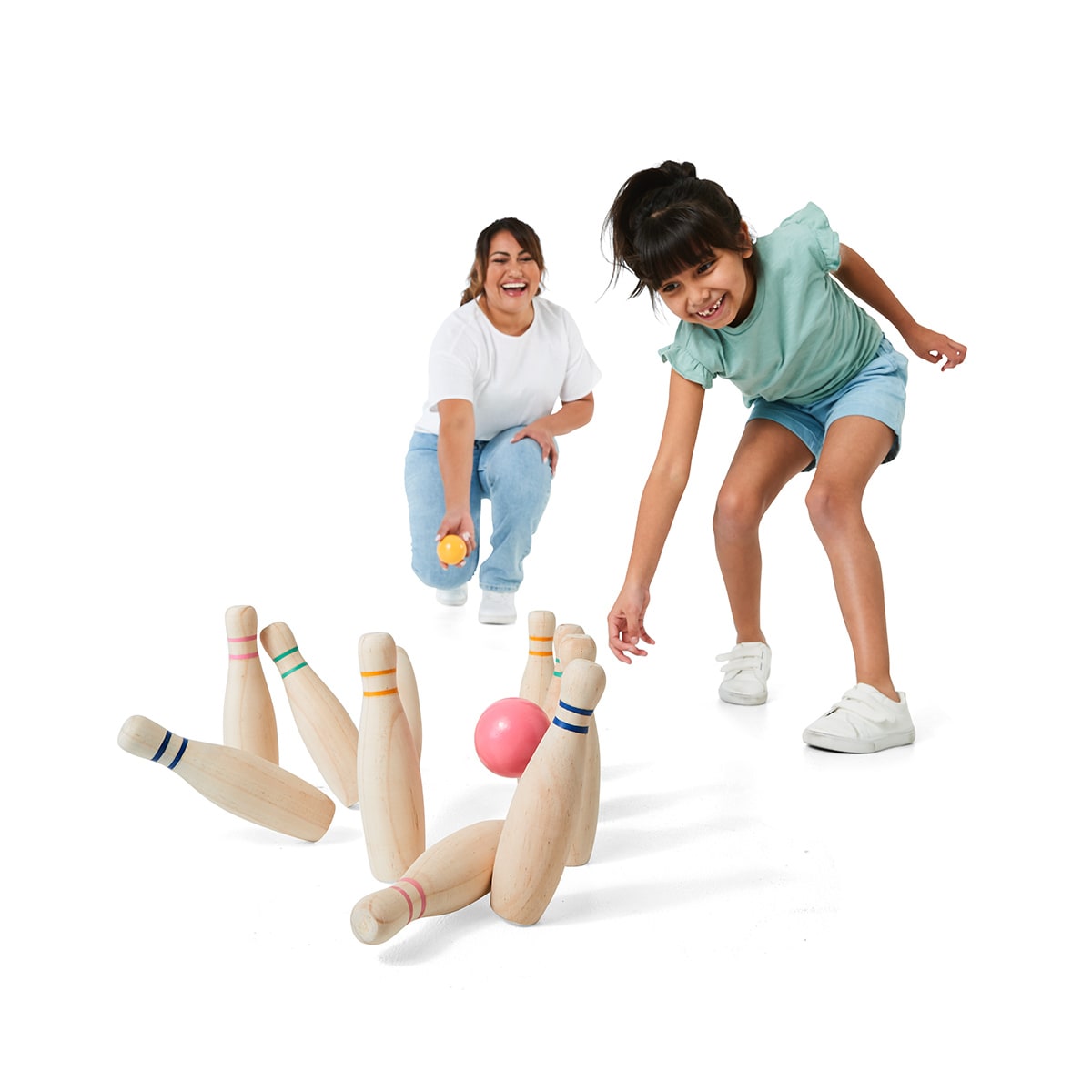 Kmart wooden bowling set on sale