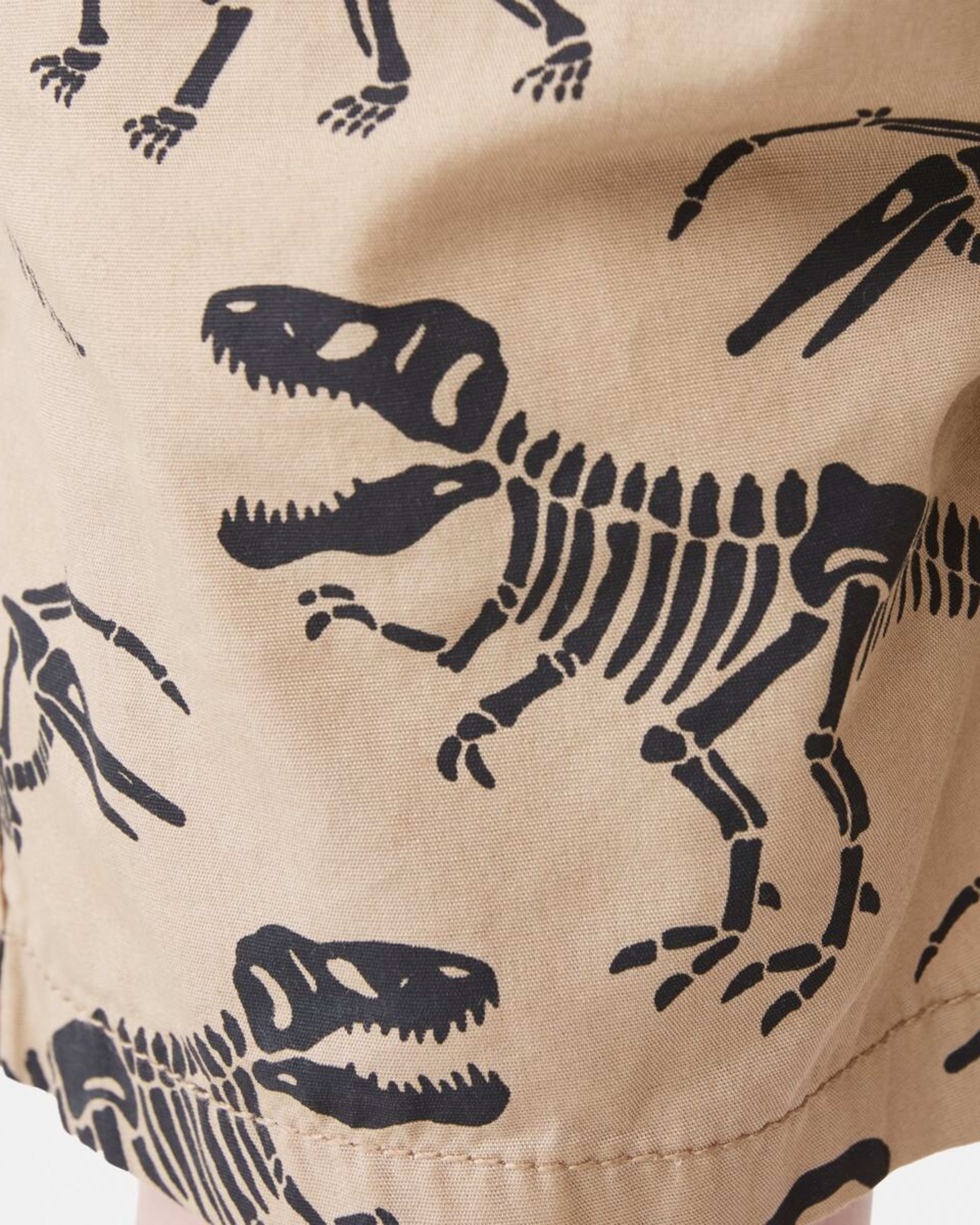 5 Poplin Shorts Brn Dino, 5 of 9