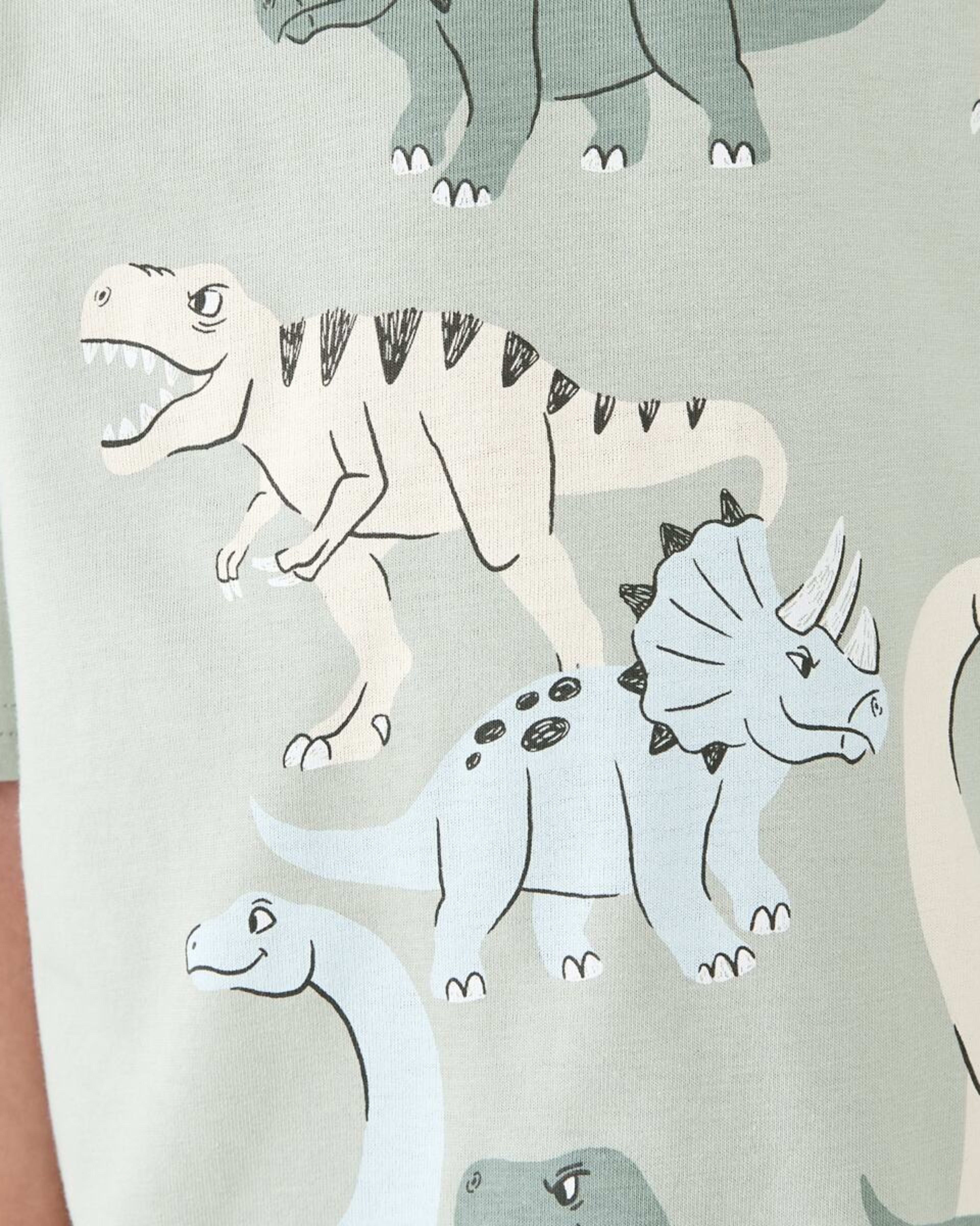 4 All Over Print T-shirt CRANKY DINOS AQUA GREY, 4 of 6