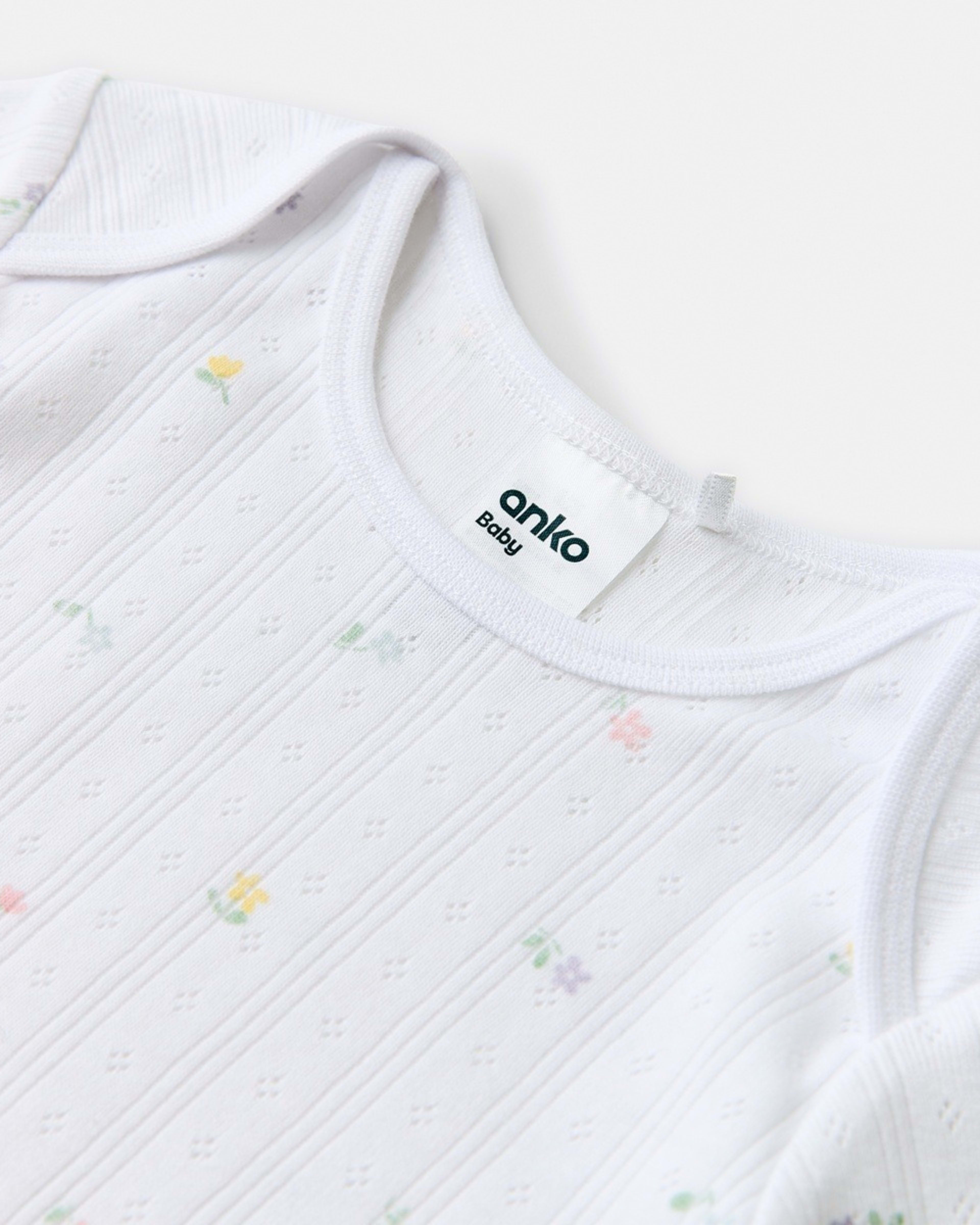 5 2 Piece Long Sleeve Newborn Set WHITE FLORAL, 5 of 5