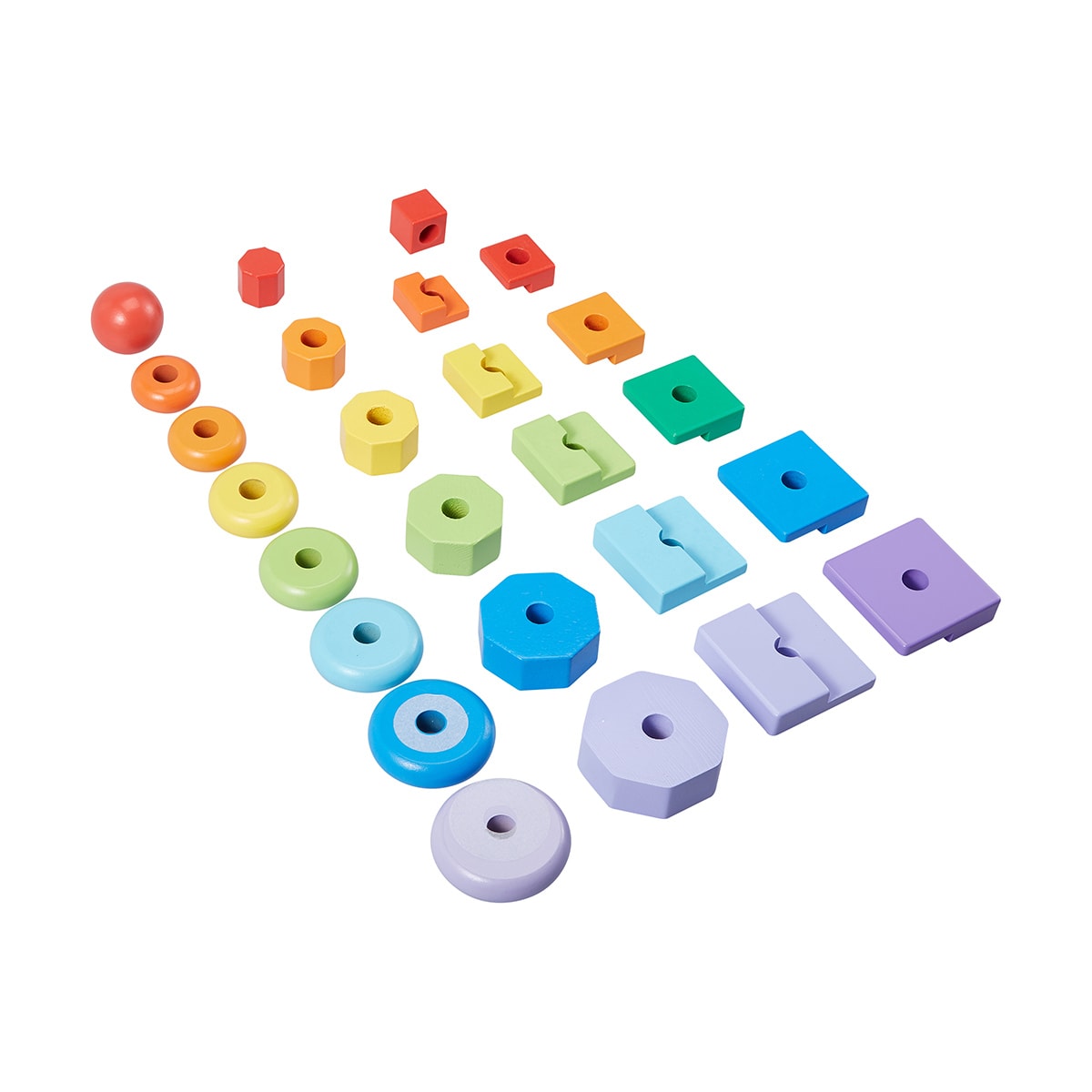 Wooden Stacking Shape Sorter Kmart