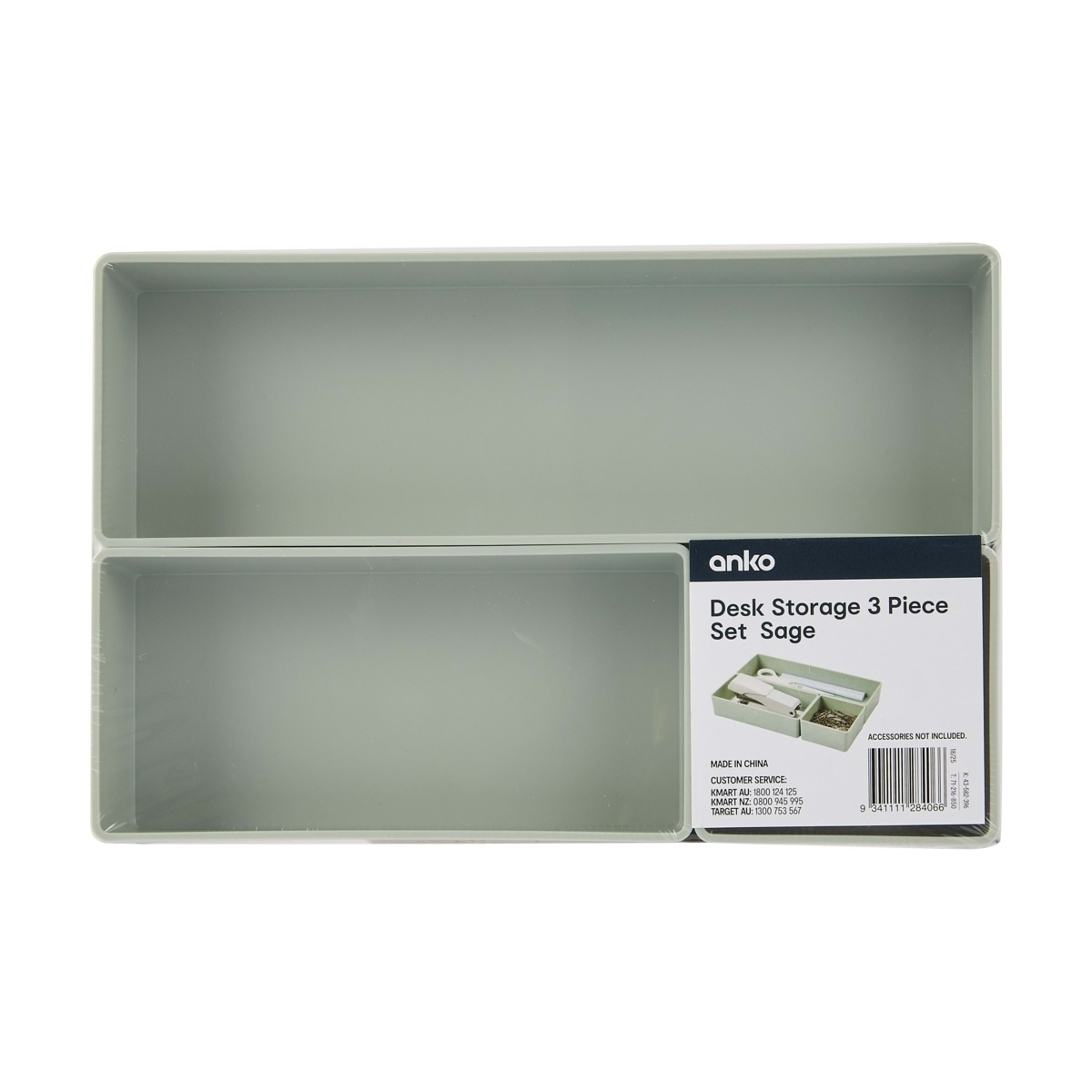7 3 Piece Desk Storage Set - Sage, 7 of 7