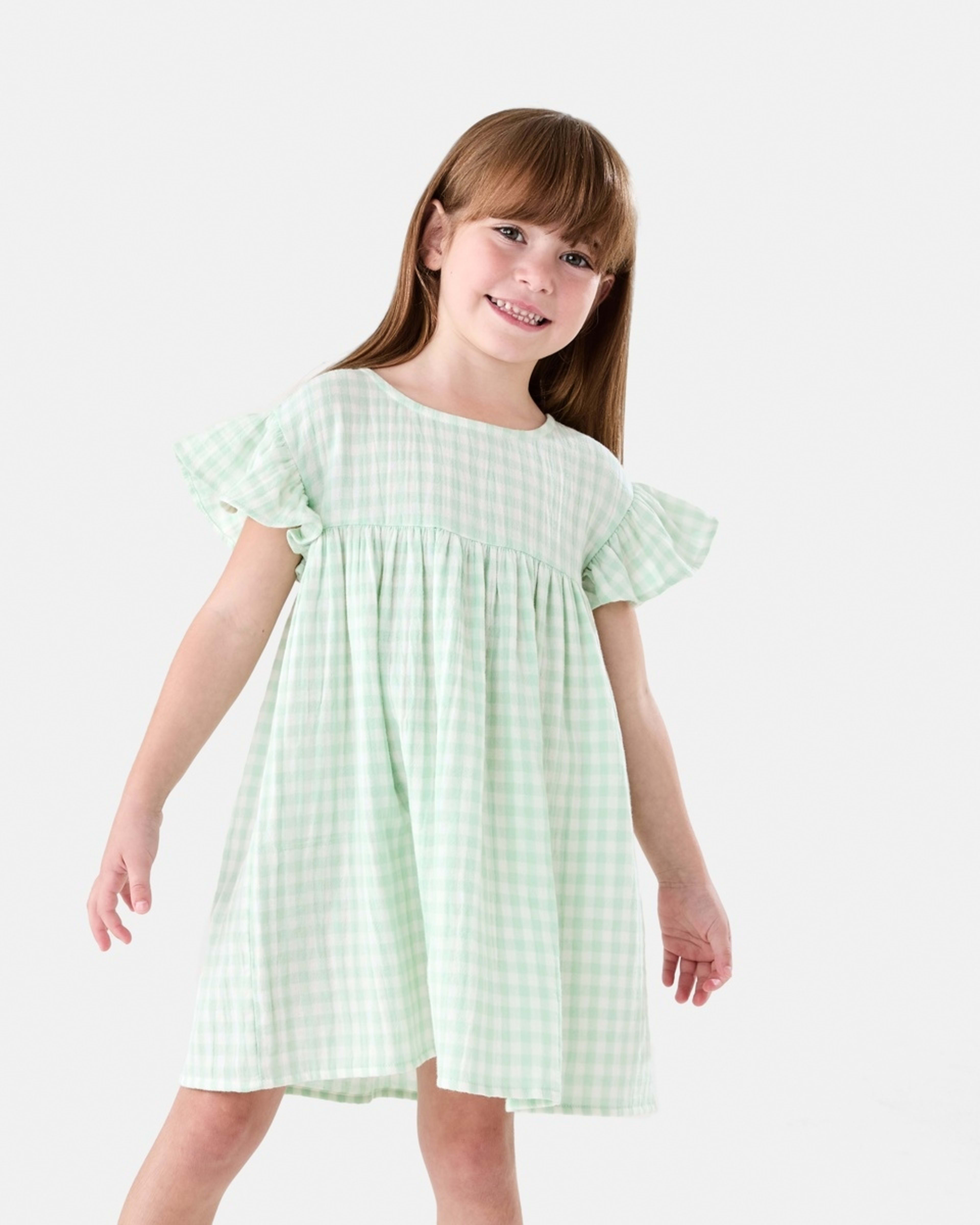 1 Woven Dress JADE GINGHAM, 1 of 7