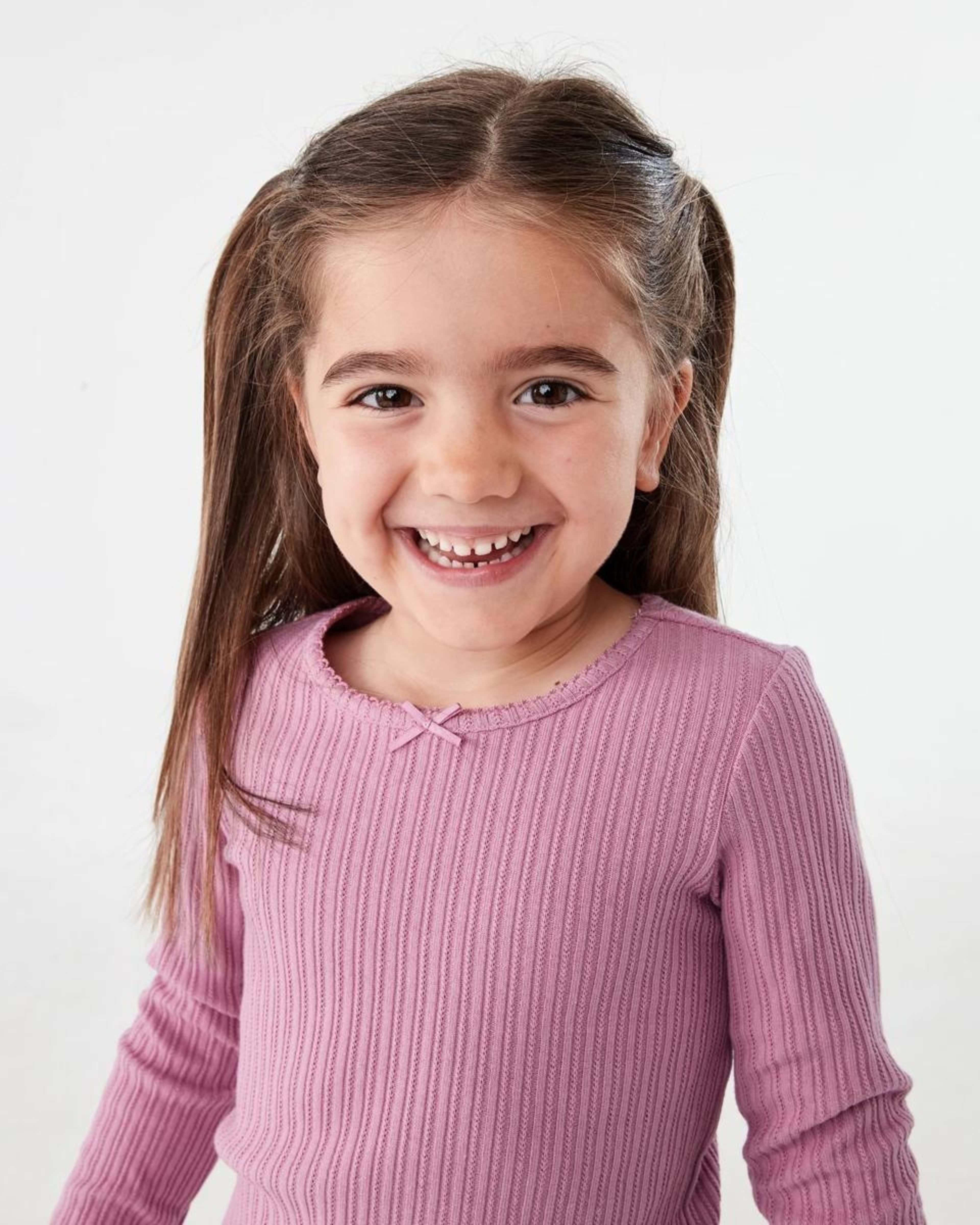 3 Long Sleeve Pointelle T-shirt Dust Rose, 3 of 7