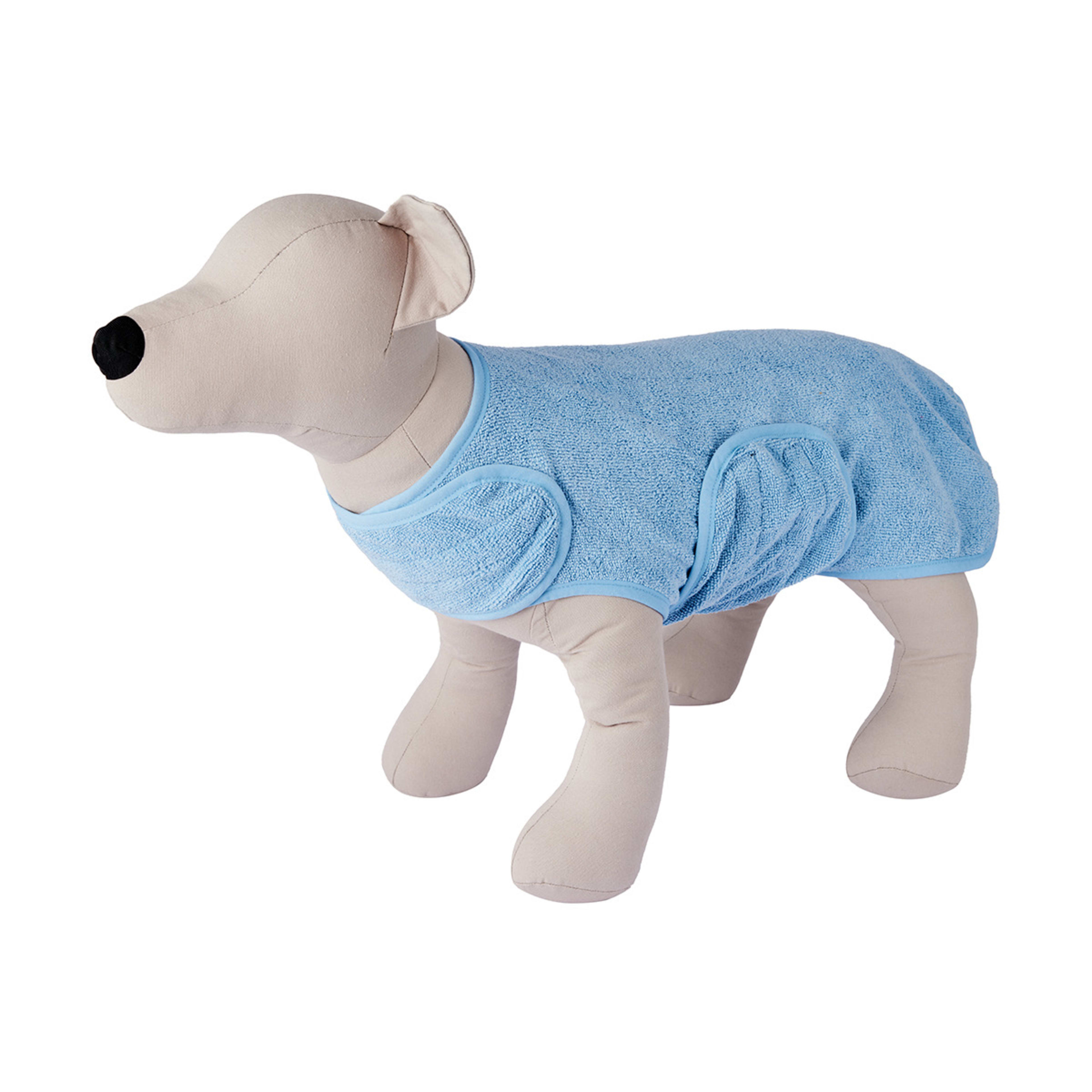 2 Pet Bathrobe - Extra Large, Blue, 2 of 10