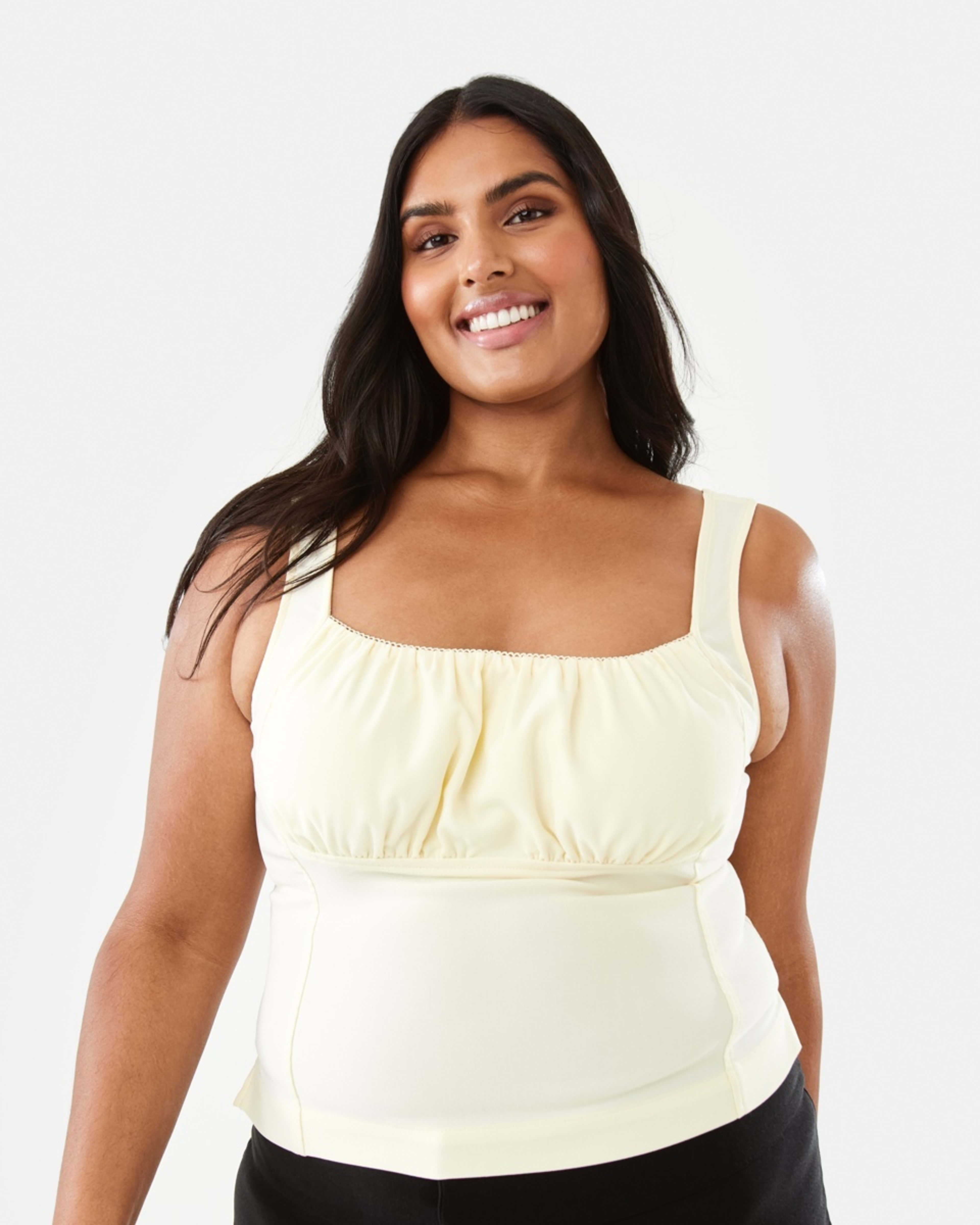 3 Sleeveless Tailored Top Glow Yellw, 3 of 10