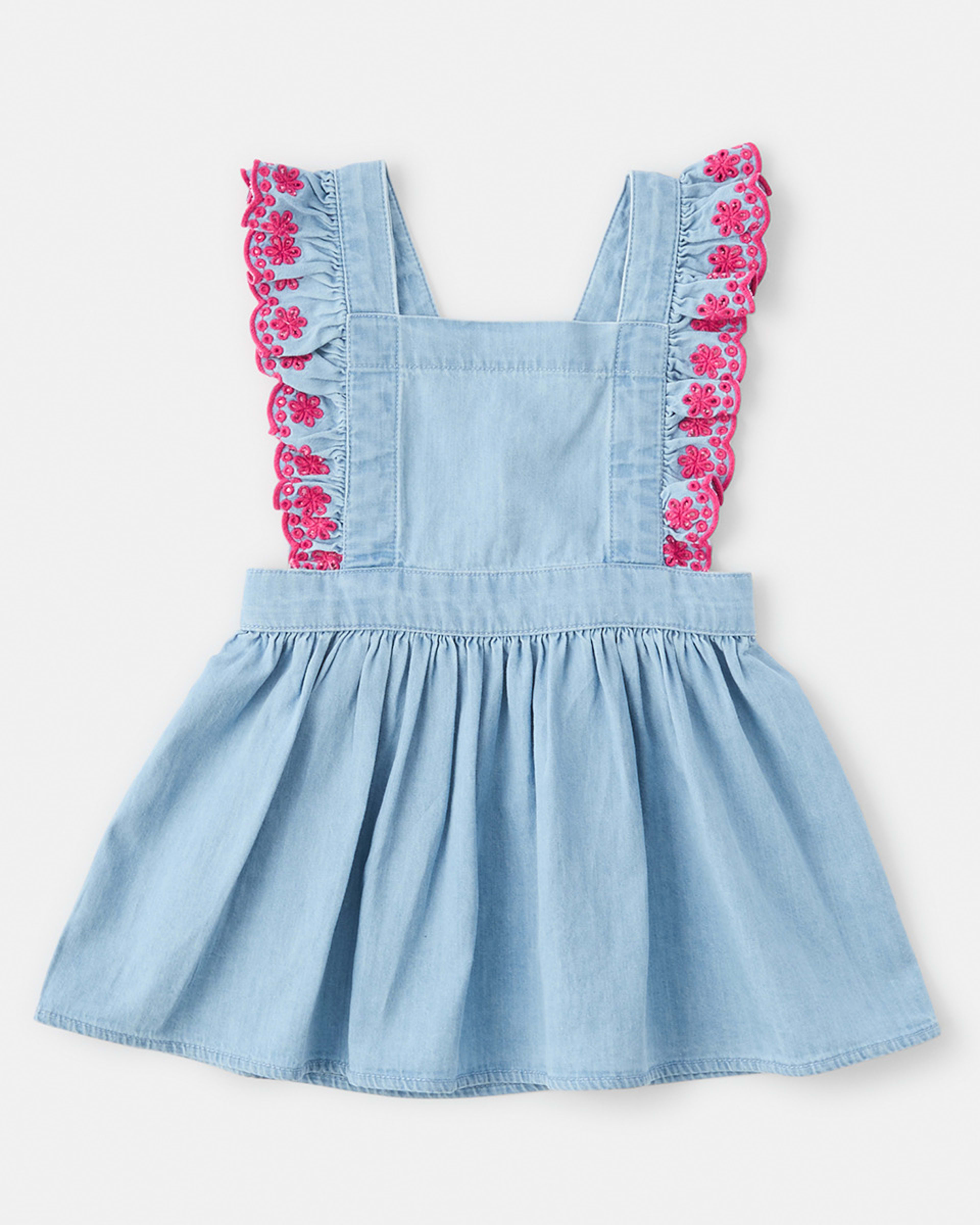 1 Pinafore Dress Chambray