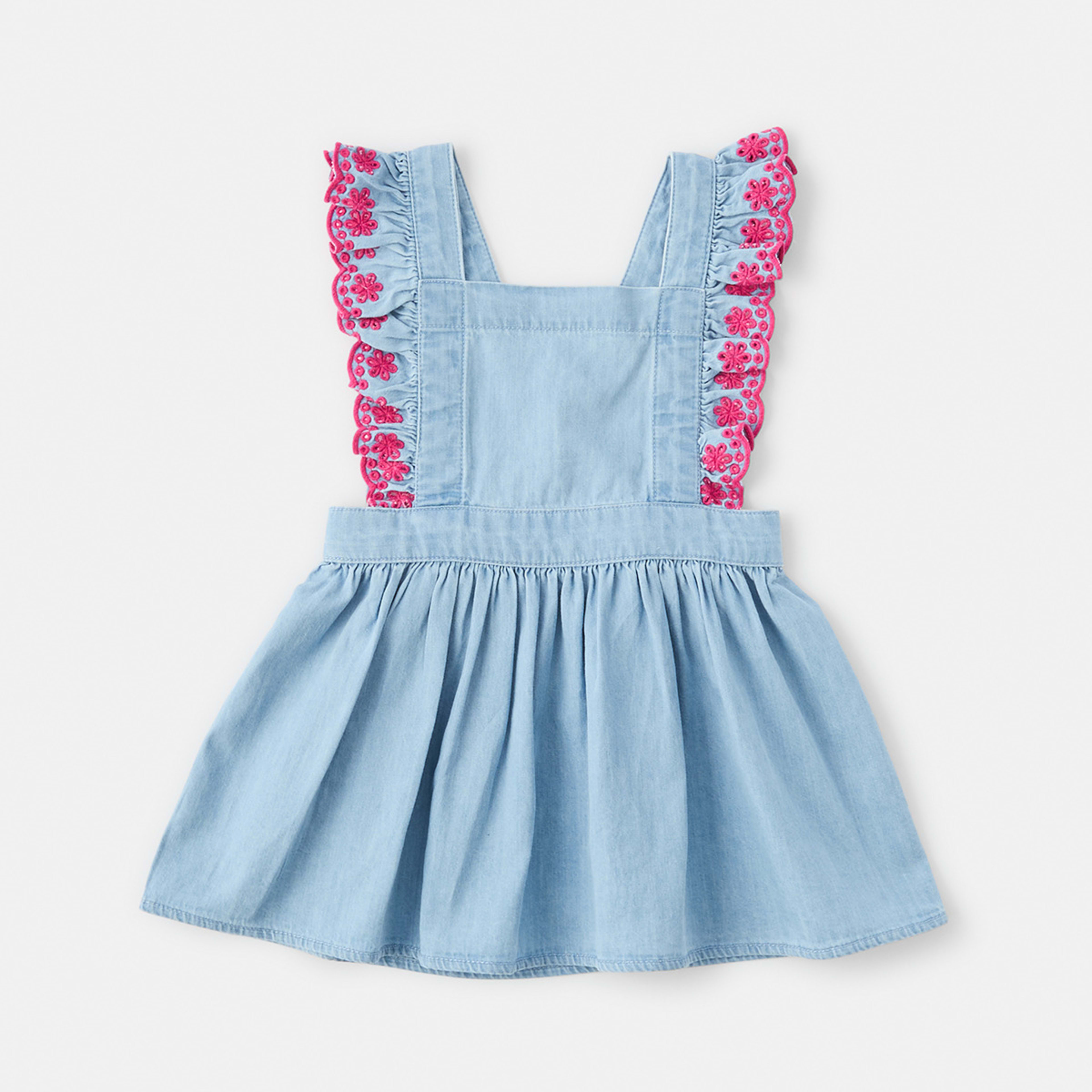 1 Pinafore Dress Chambray, 1 of 3