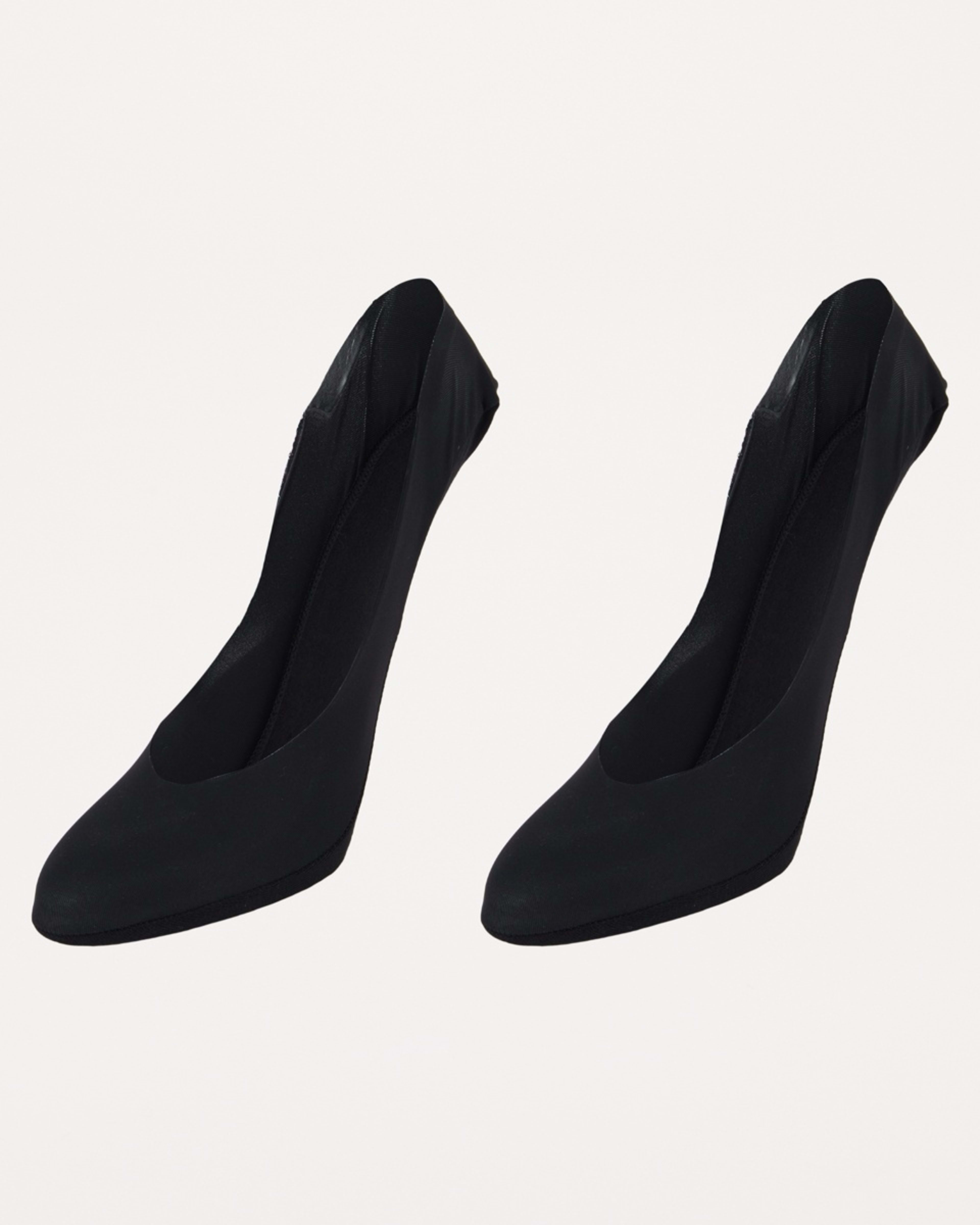 1 2 Pack Cushioned No Show Footlets BLACK, 1 of 3
