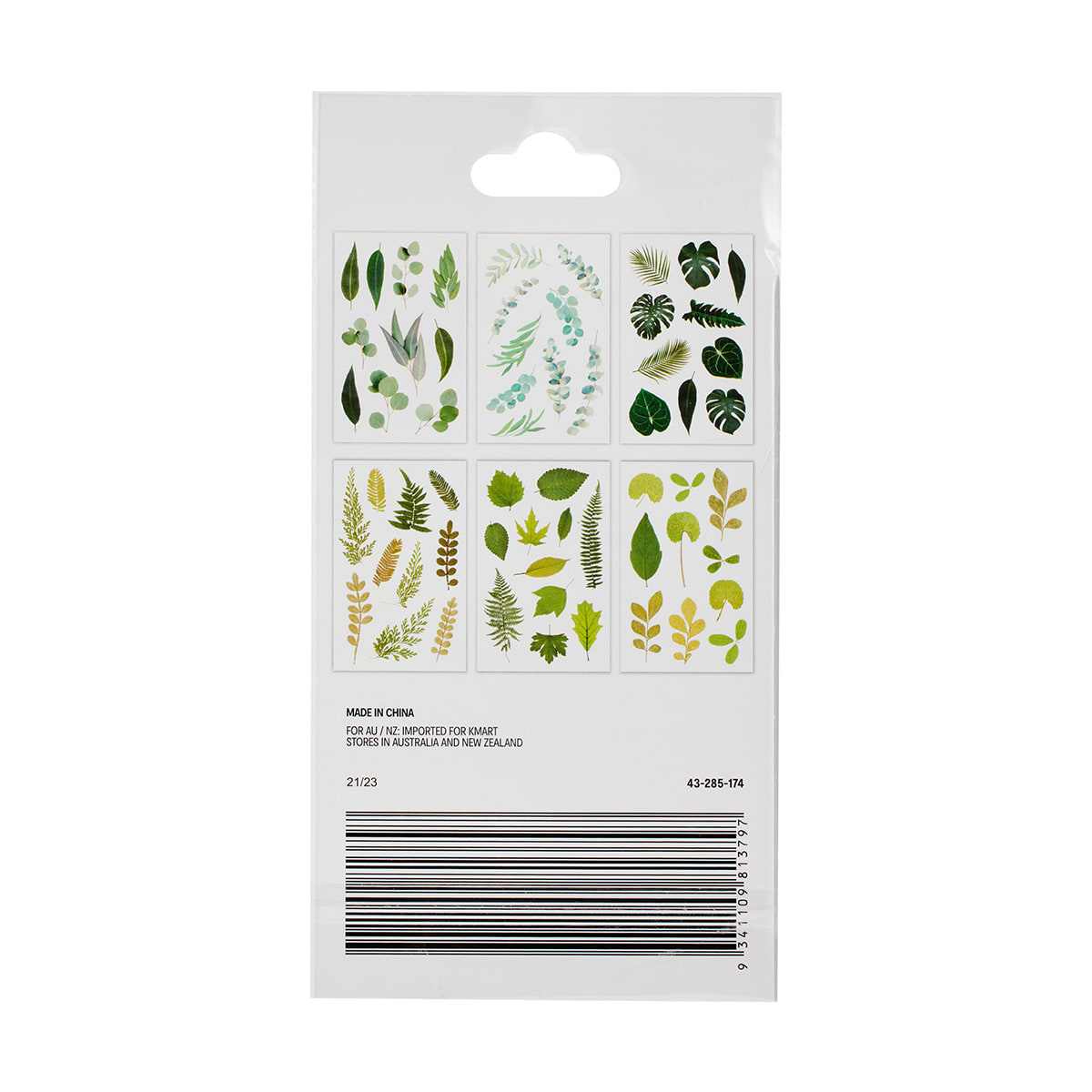 6 Pack Pressed Leaf Stickers Kmart