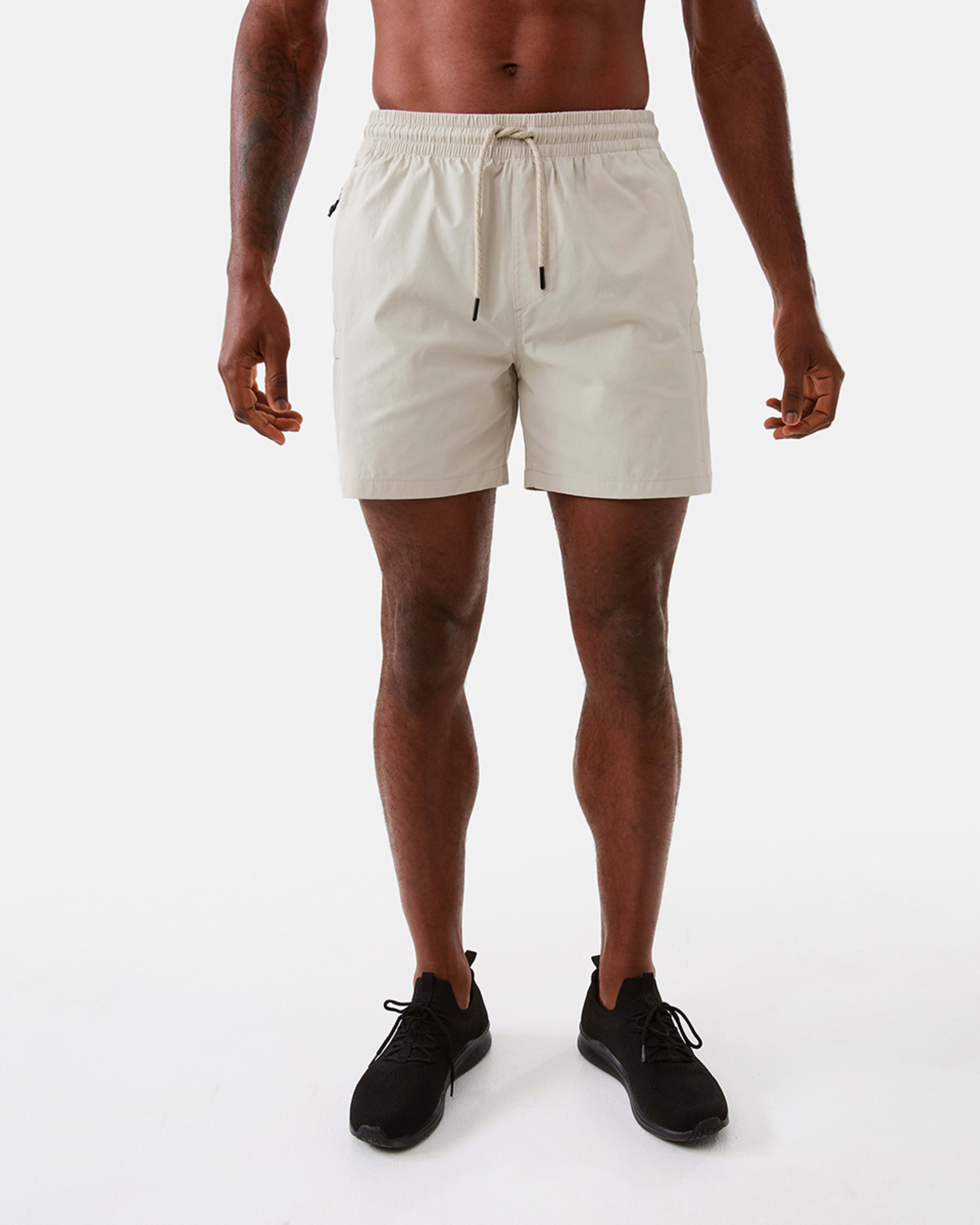 8 Active Mens Everyday Sports Shorts Sil Beige, 8 of 8