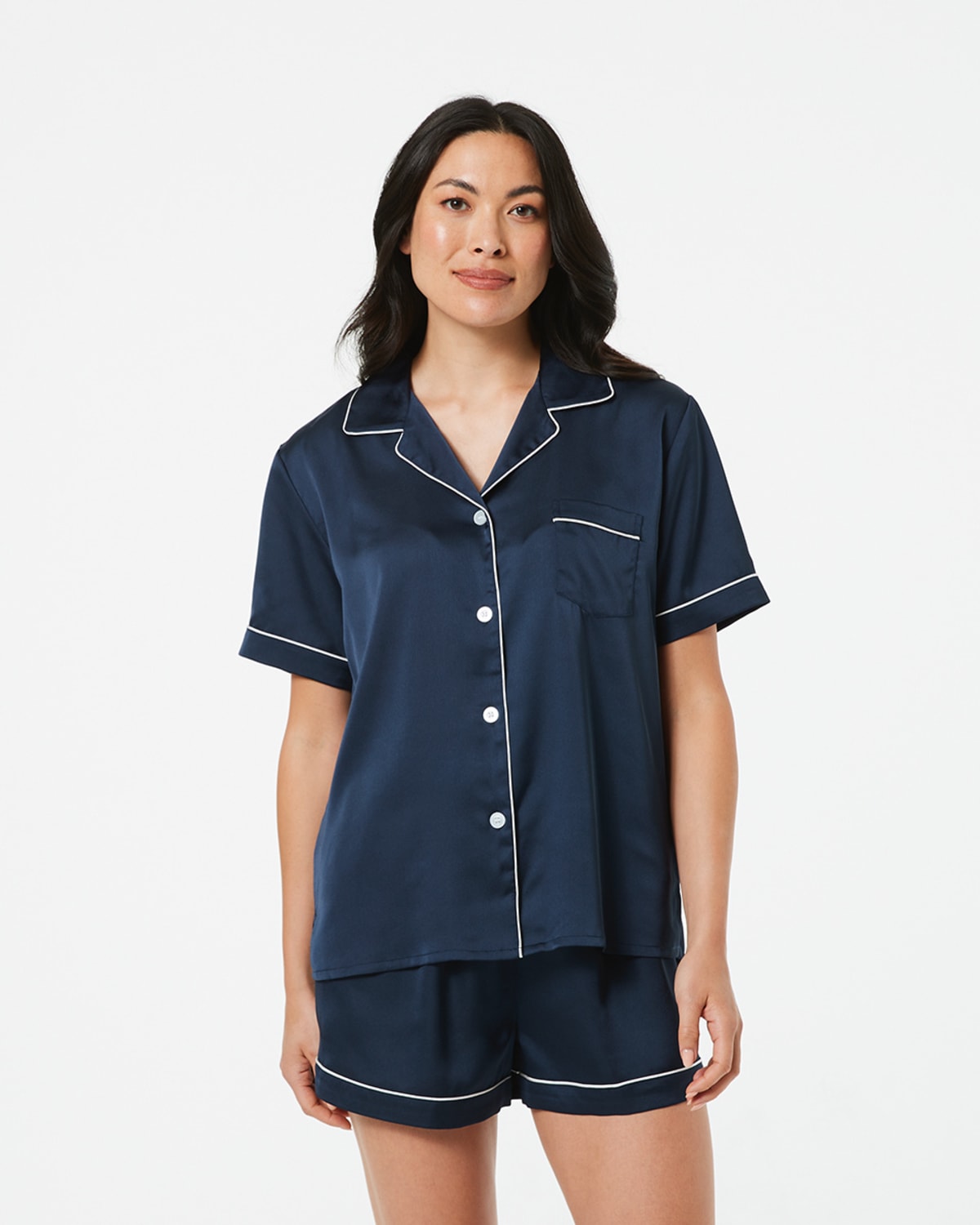 Short Sleeve Satin Pyjama Set - Kmart