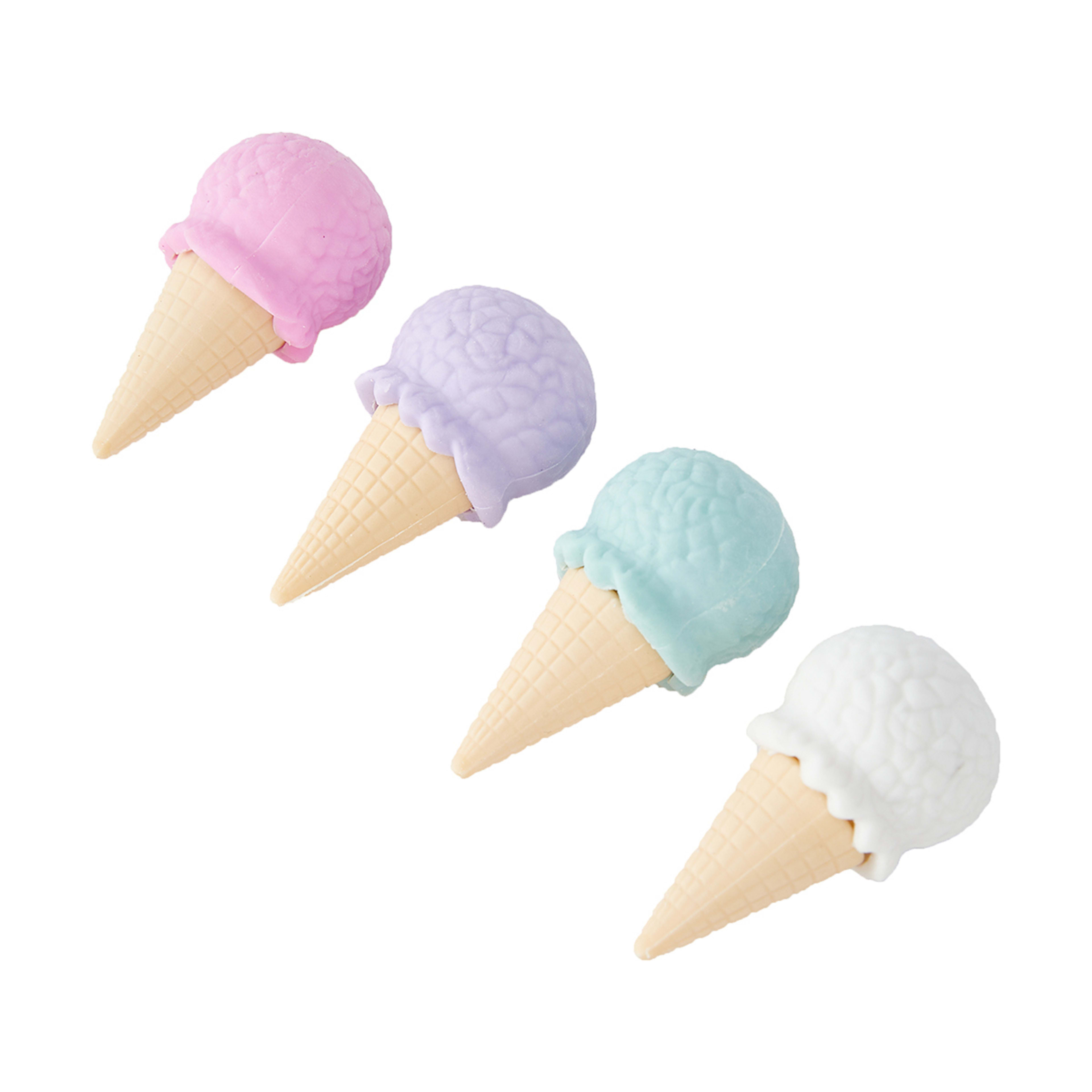 4 Pack Ice Cream Erasers Kmart