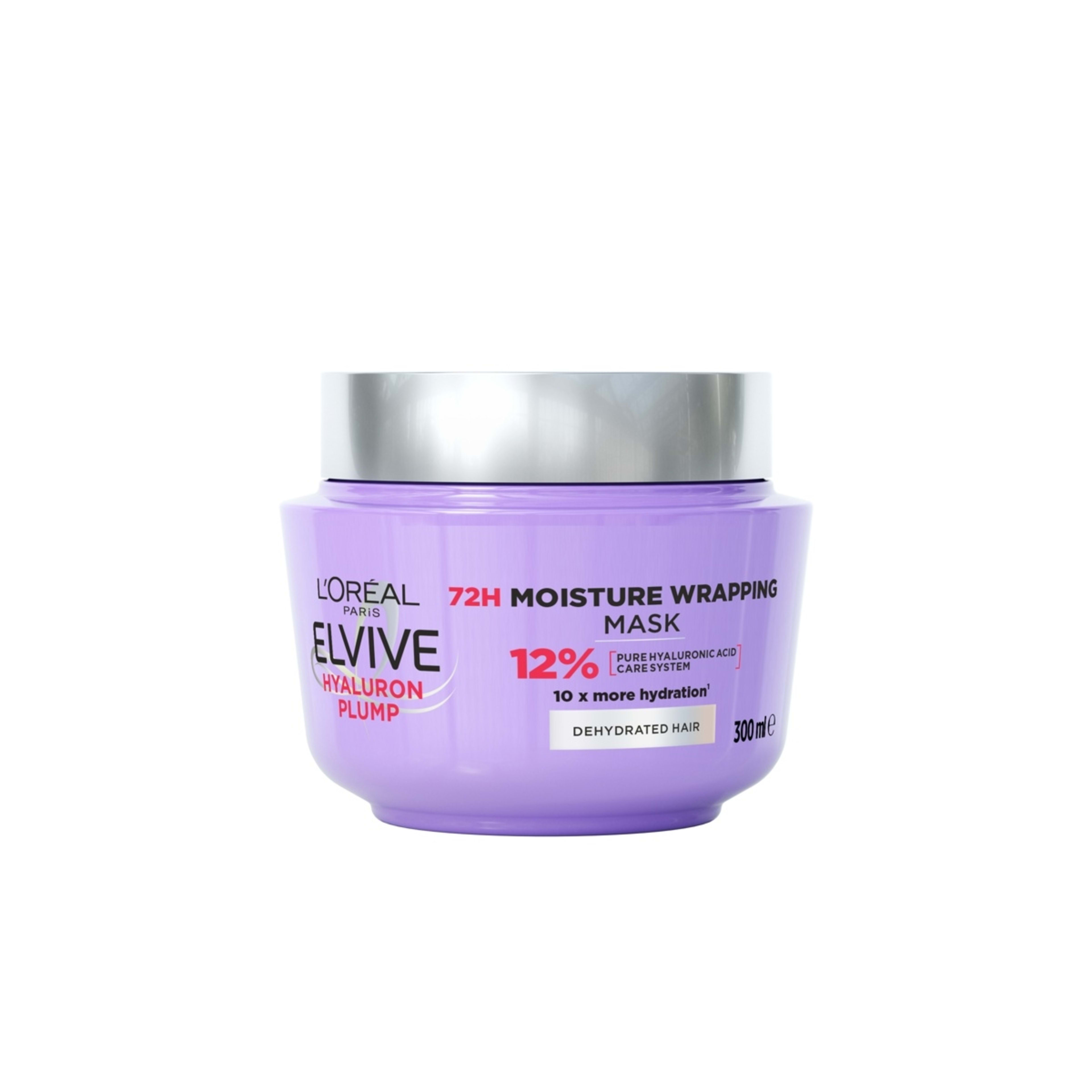 1 L'Oreal Paris Elvive Hyaluron Plump 72H Moisture Wrapping Mask 300ml - Hyaluronic Acid, 1 of 9