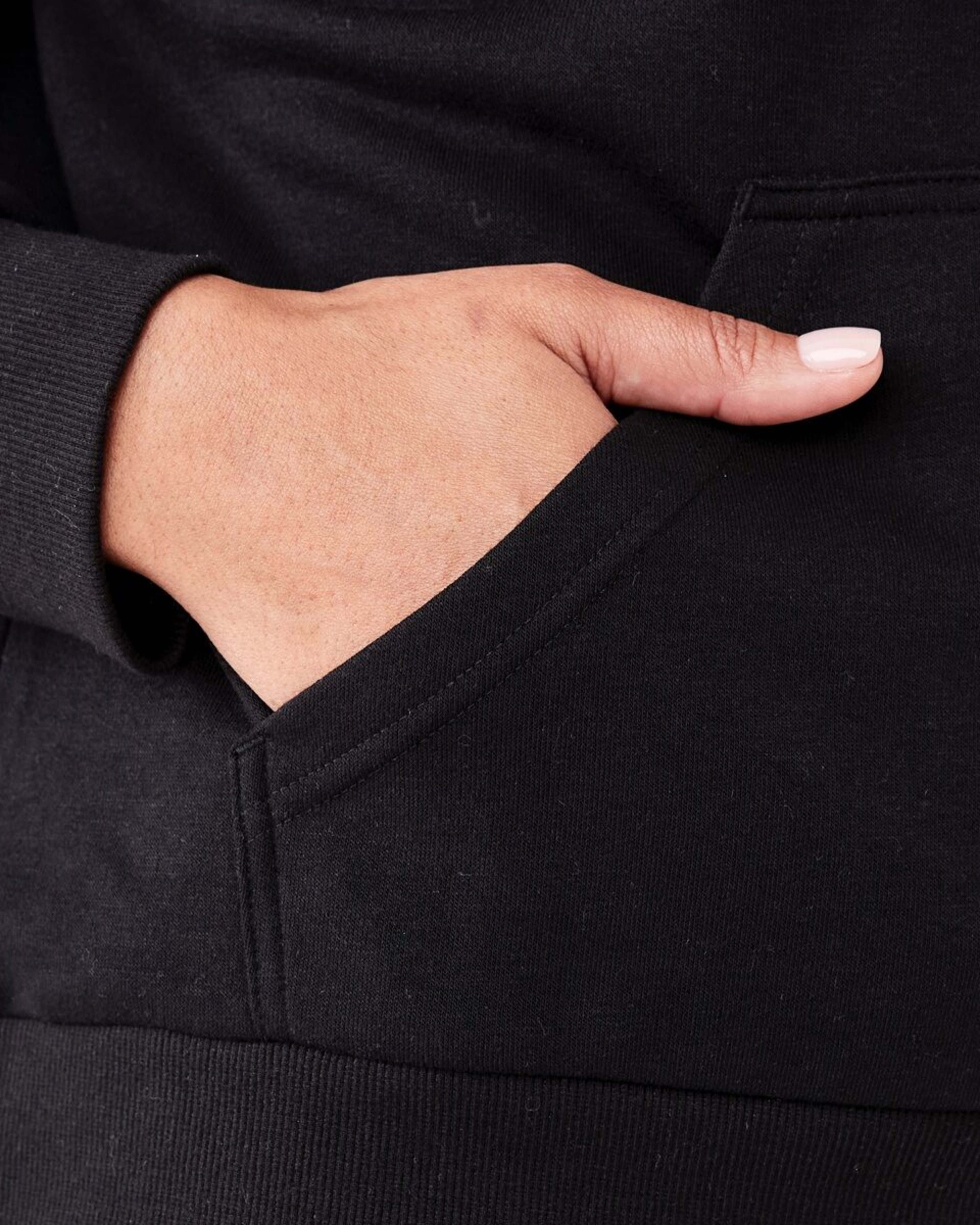 7 Active Womens Zip Through Hoodie BLACK, 7 of 7
