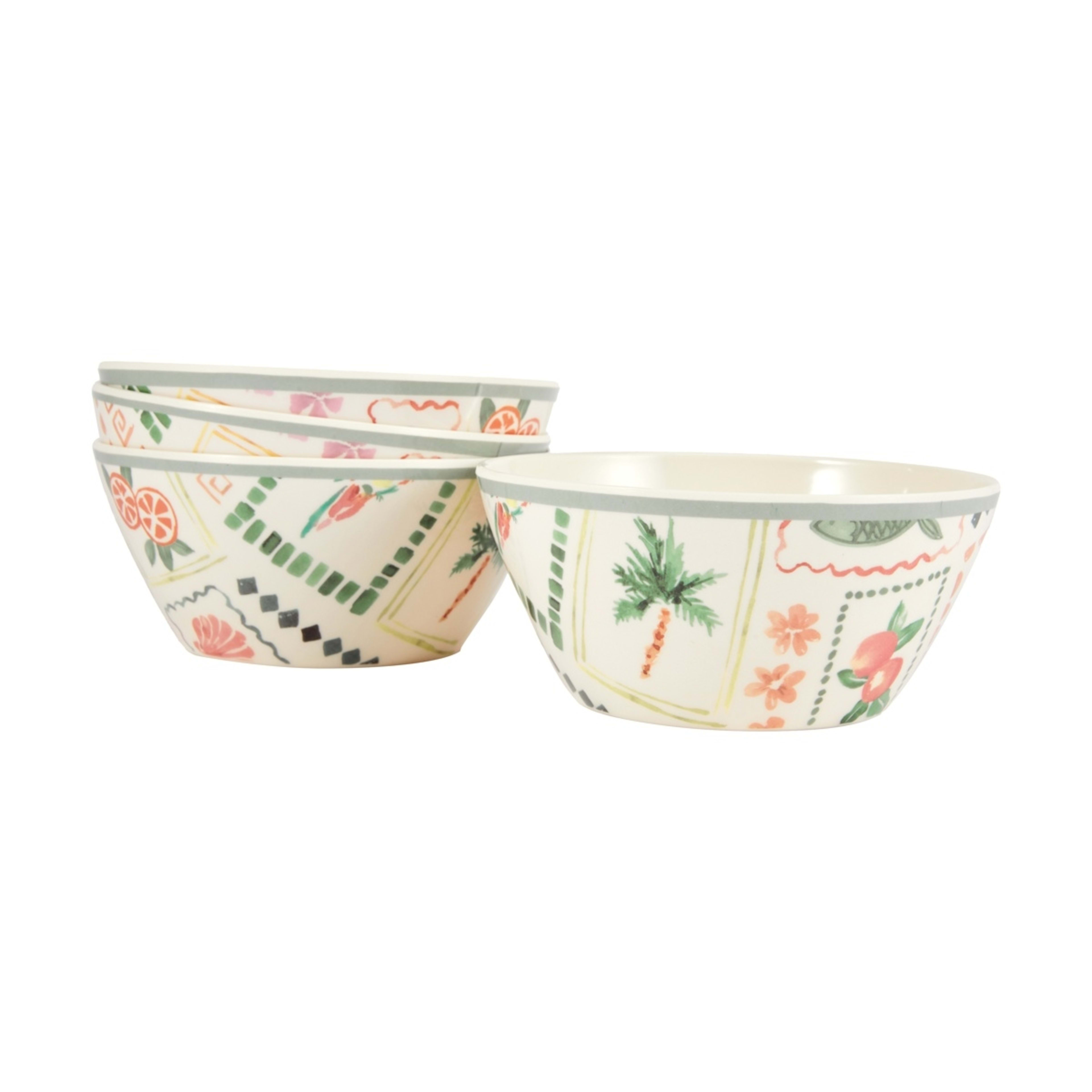 1 4 Pack Tropical Bowls