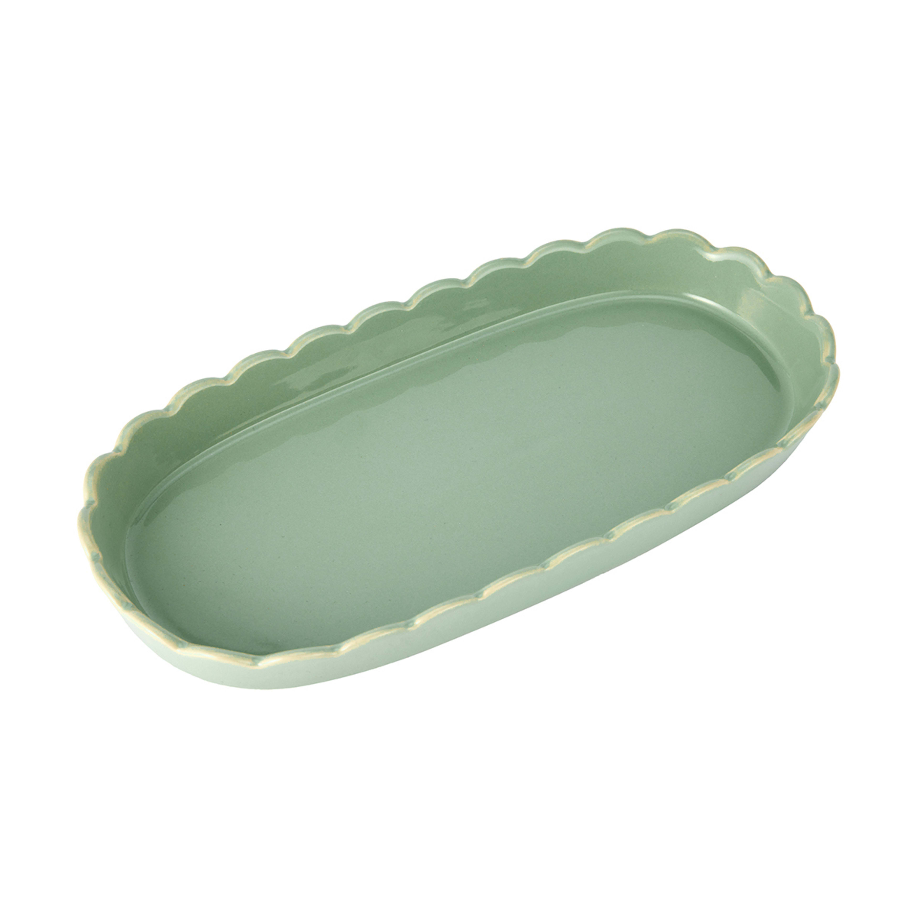 1 Sage Wavy Tray