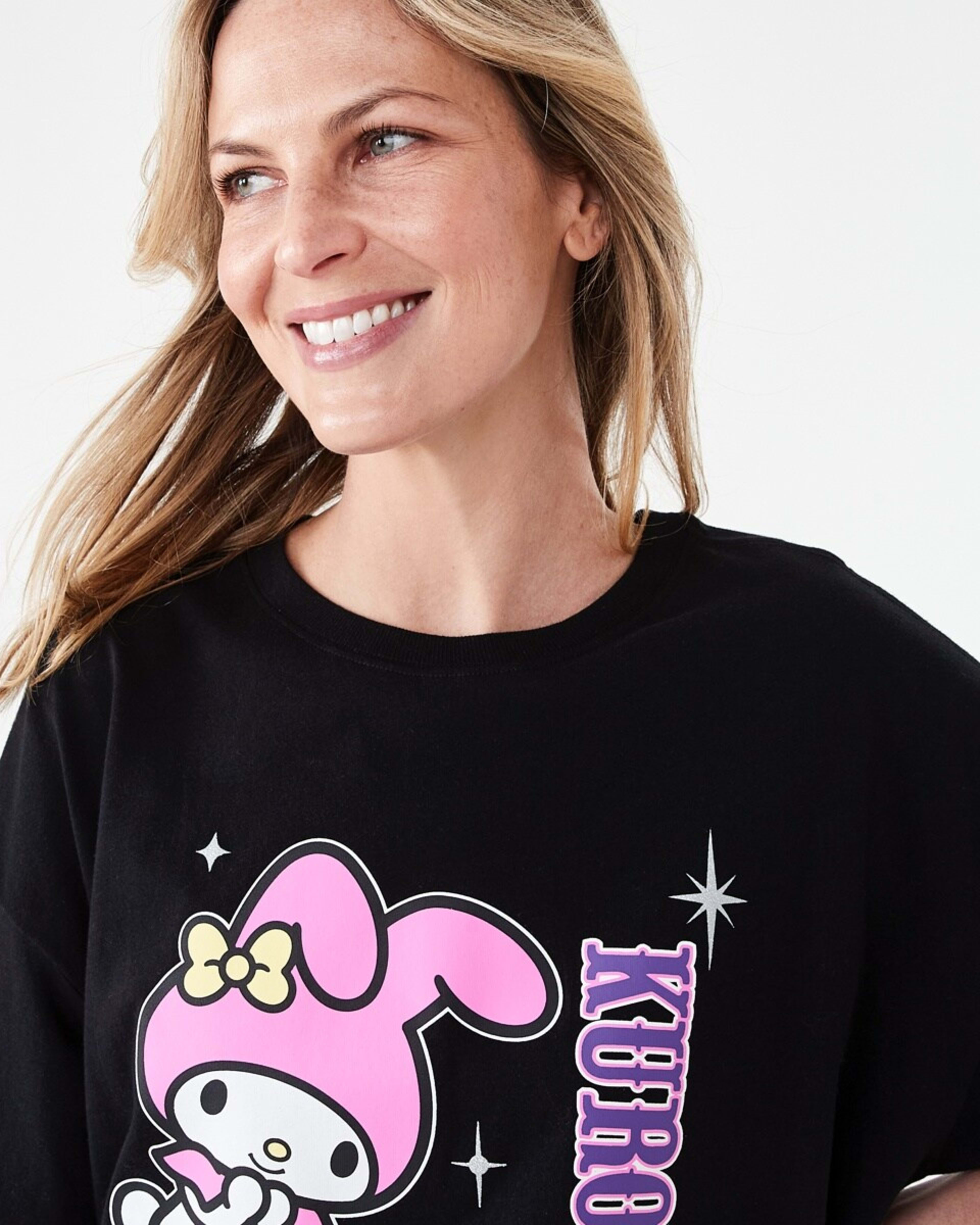 4 Kuromi & My Melody License Short Sleeve T-shirt Kuromimel, 4 of 5