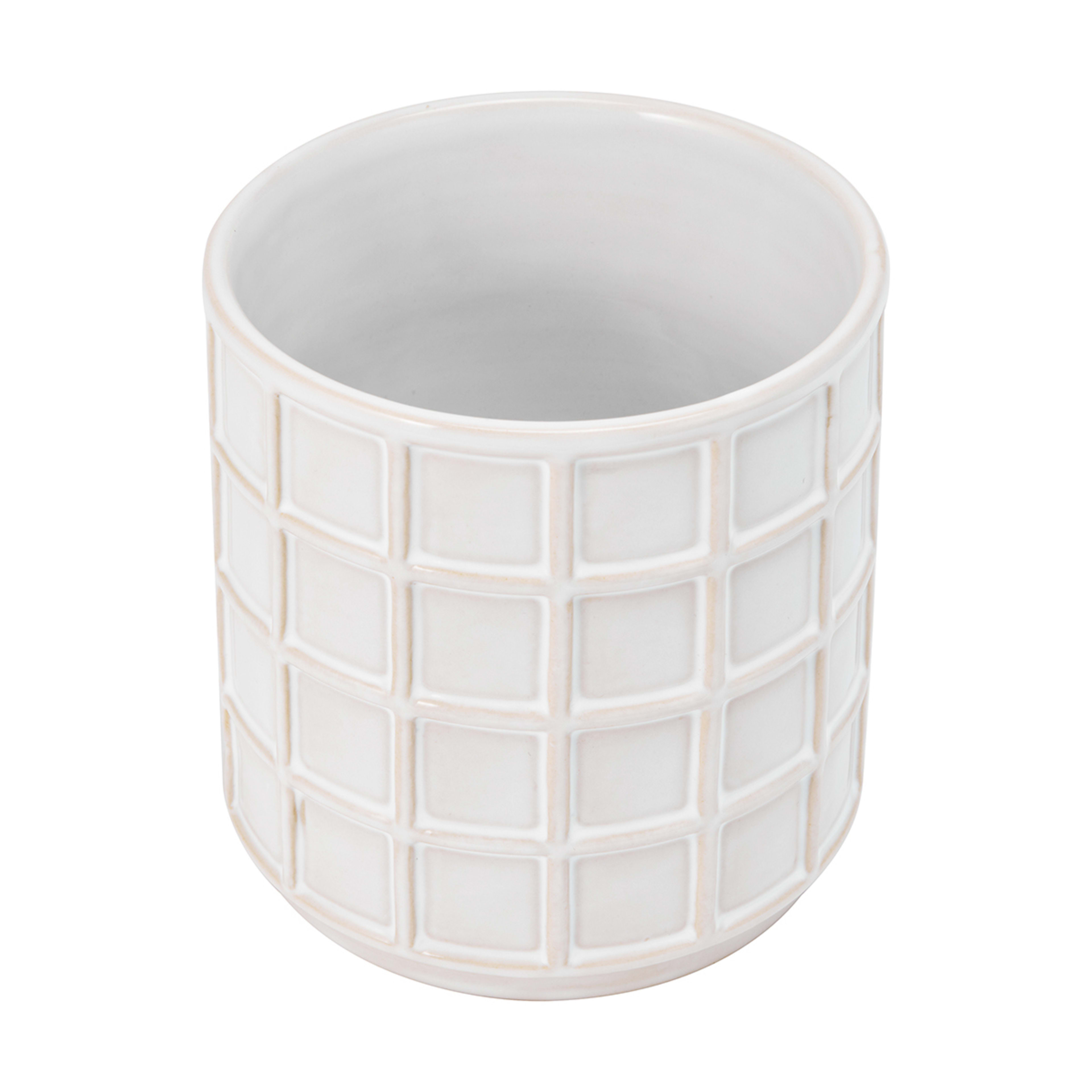Ceramic Grid Pot Kmart