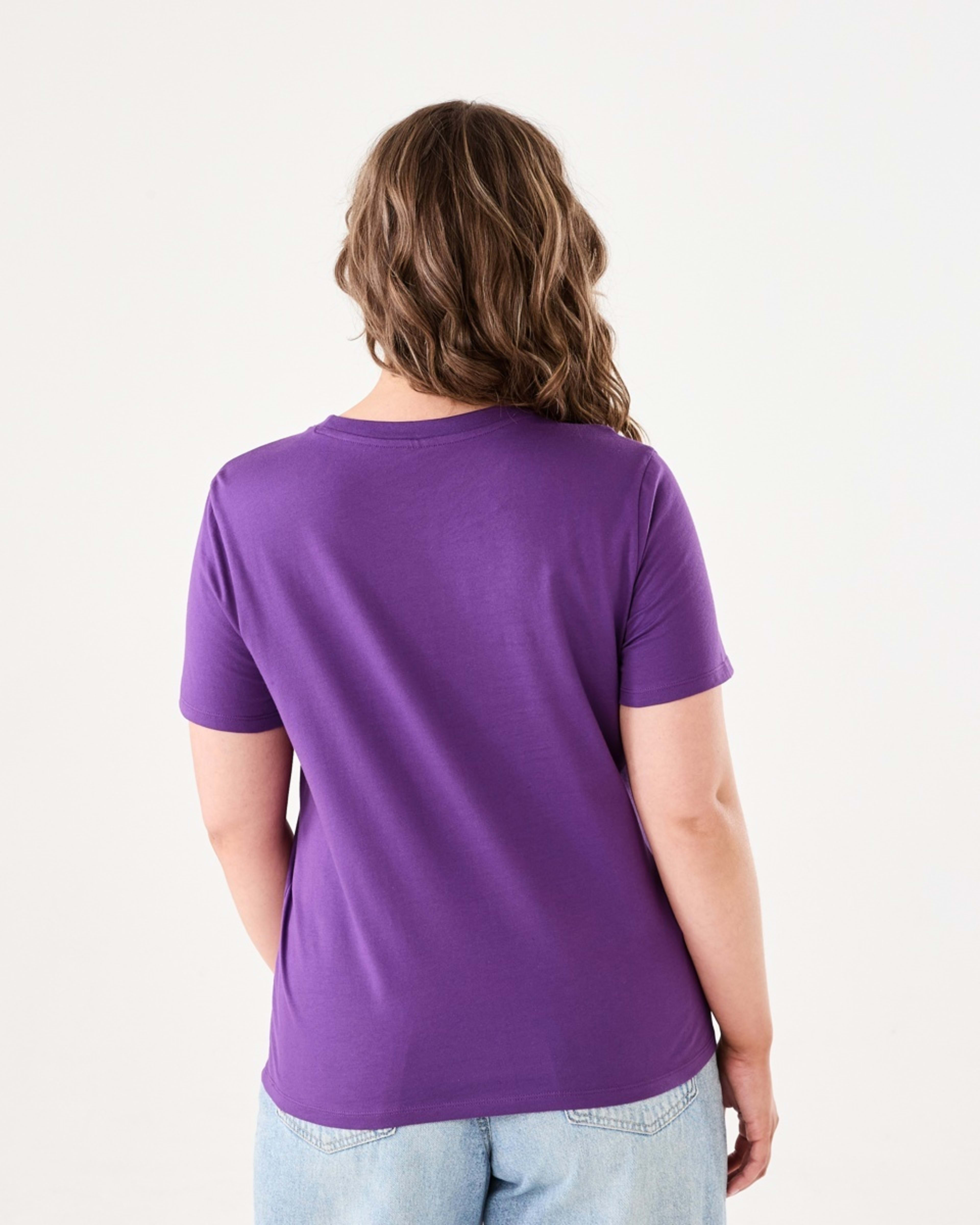 3 Short Sleeve Australian Cotton T-shirt PURPLE, 3 of 5