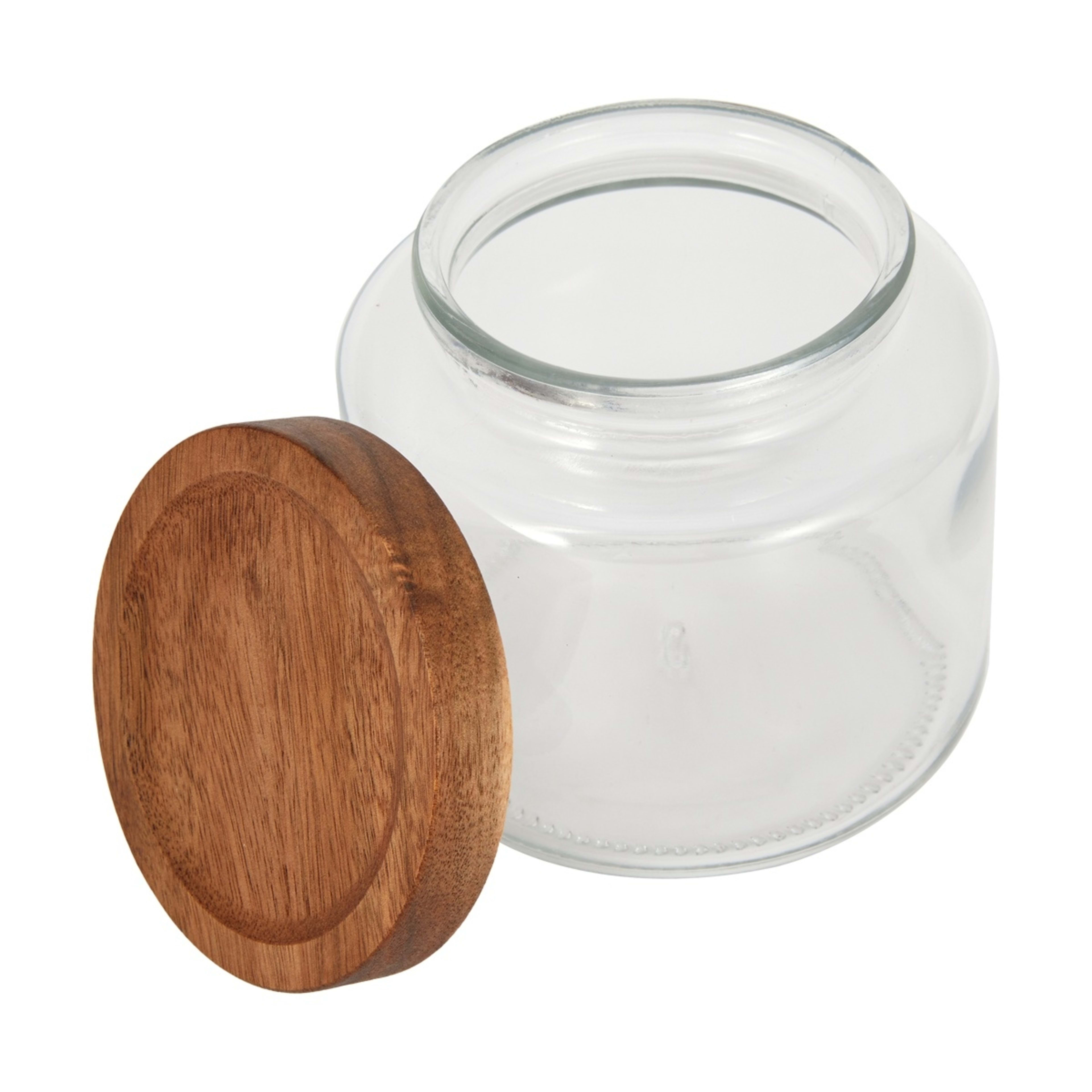 2 550ml Glass Jar with Wood Lid, 2 of 5