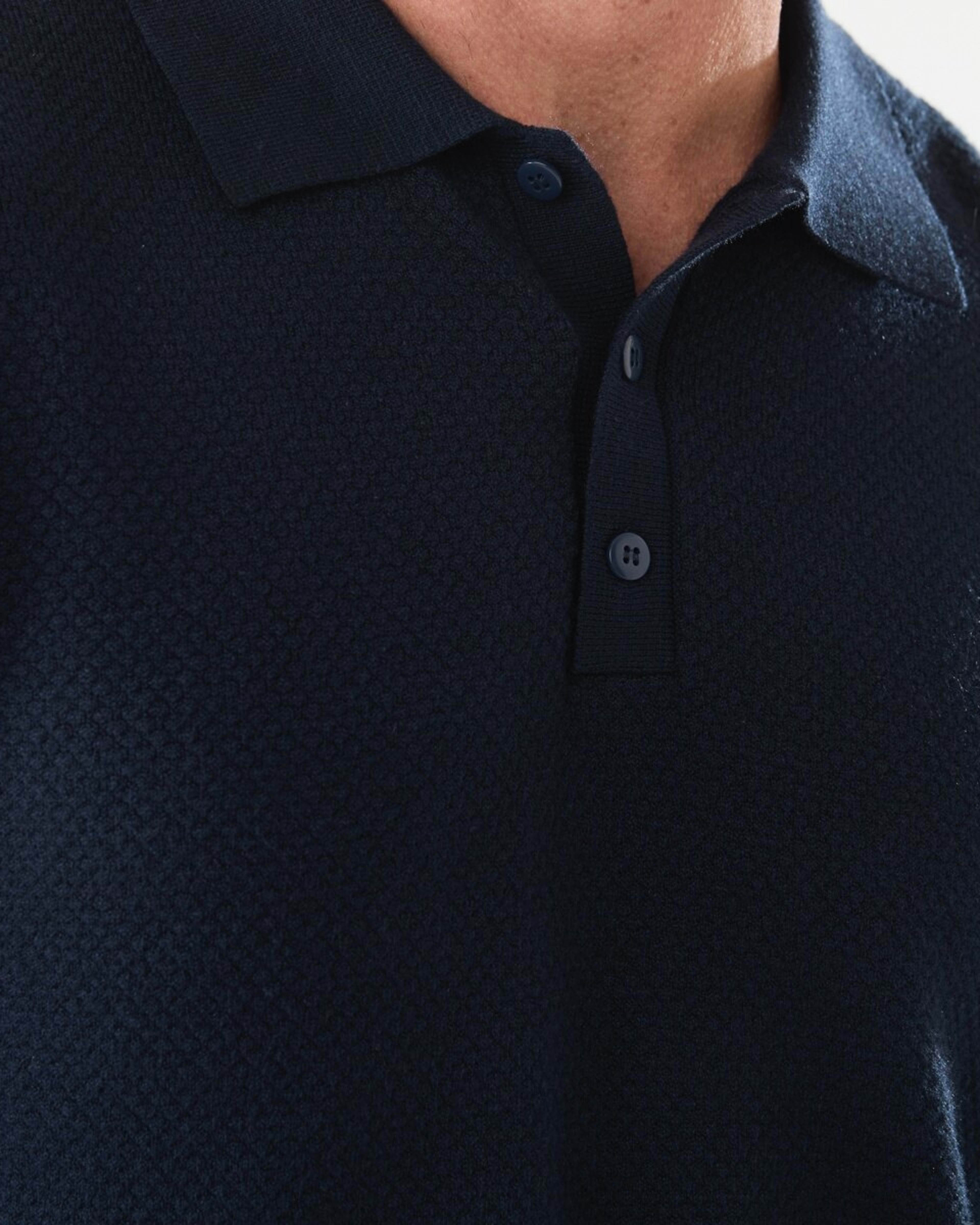 5 Button Up Knit Polo Shirt Sky Cptn, 5 of 5