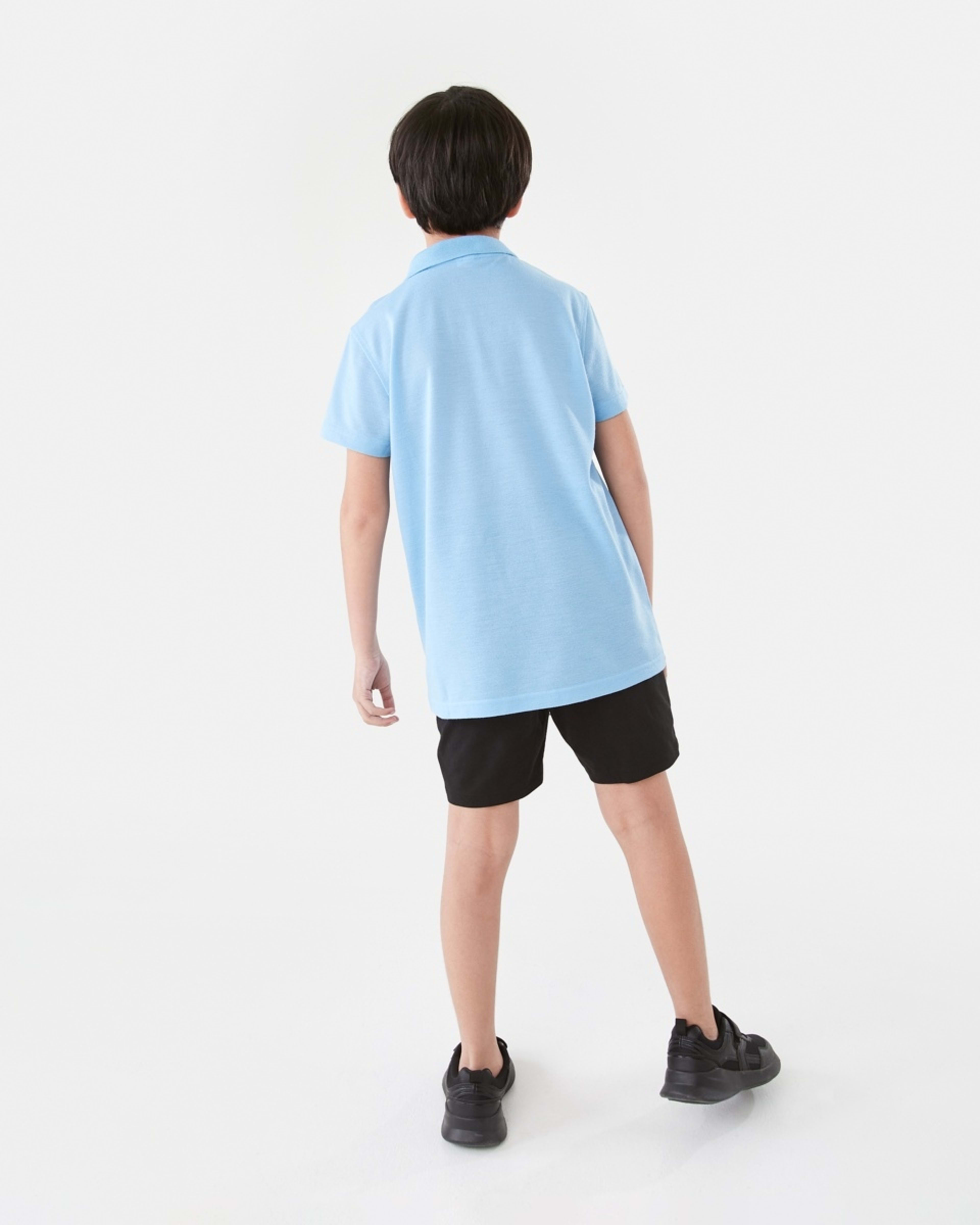 6 School Polo T-shirt Mid Blue, 6 of 8