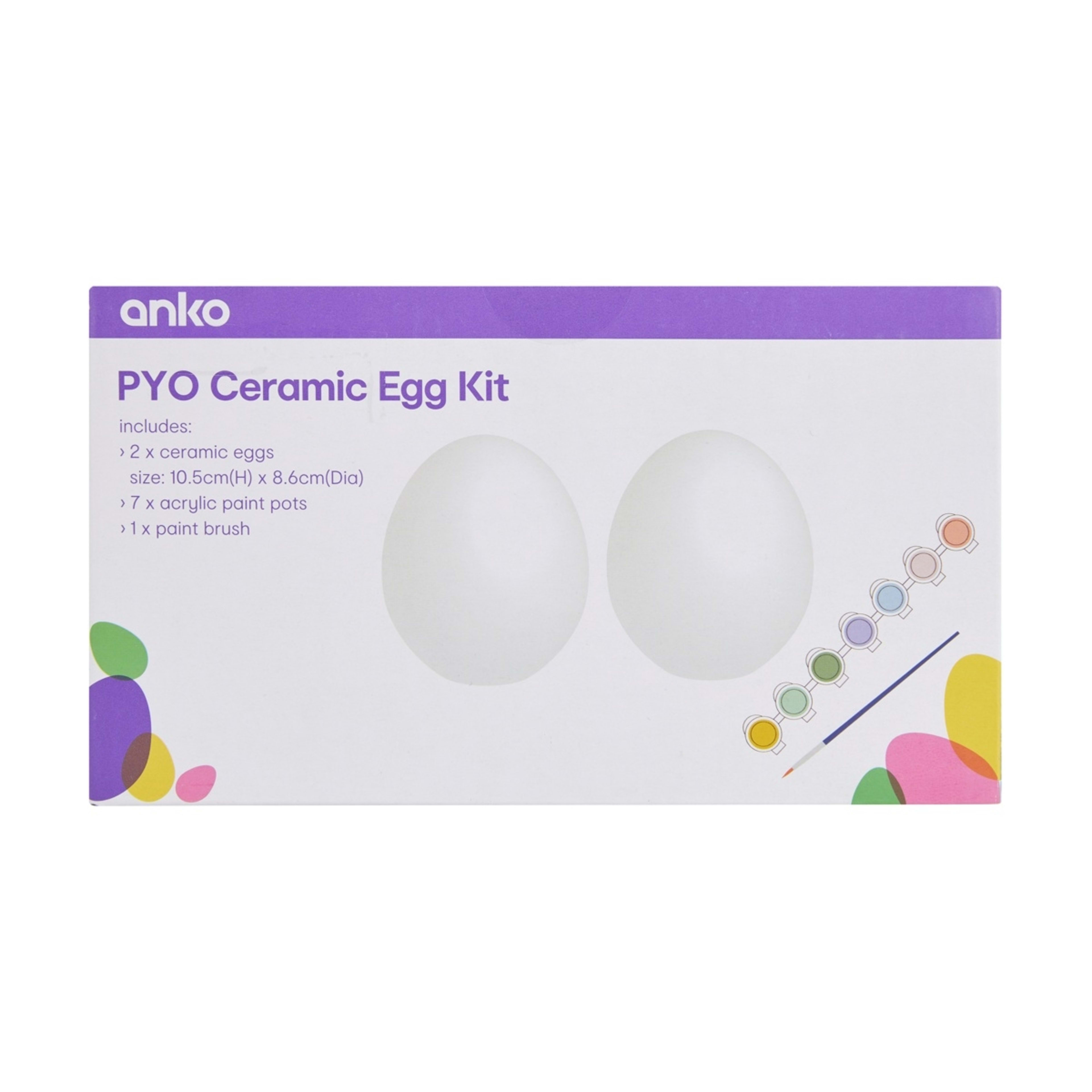 10 Paint Your Own Ceramic Egg Kit, 10 of 10