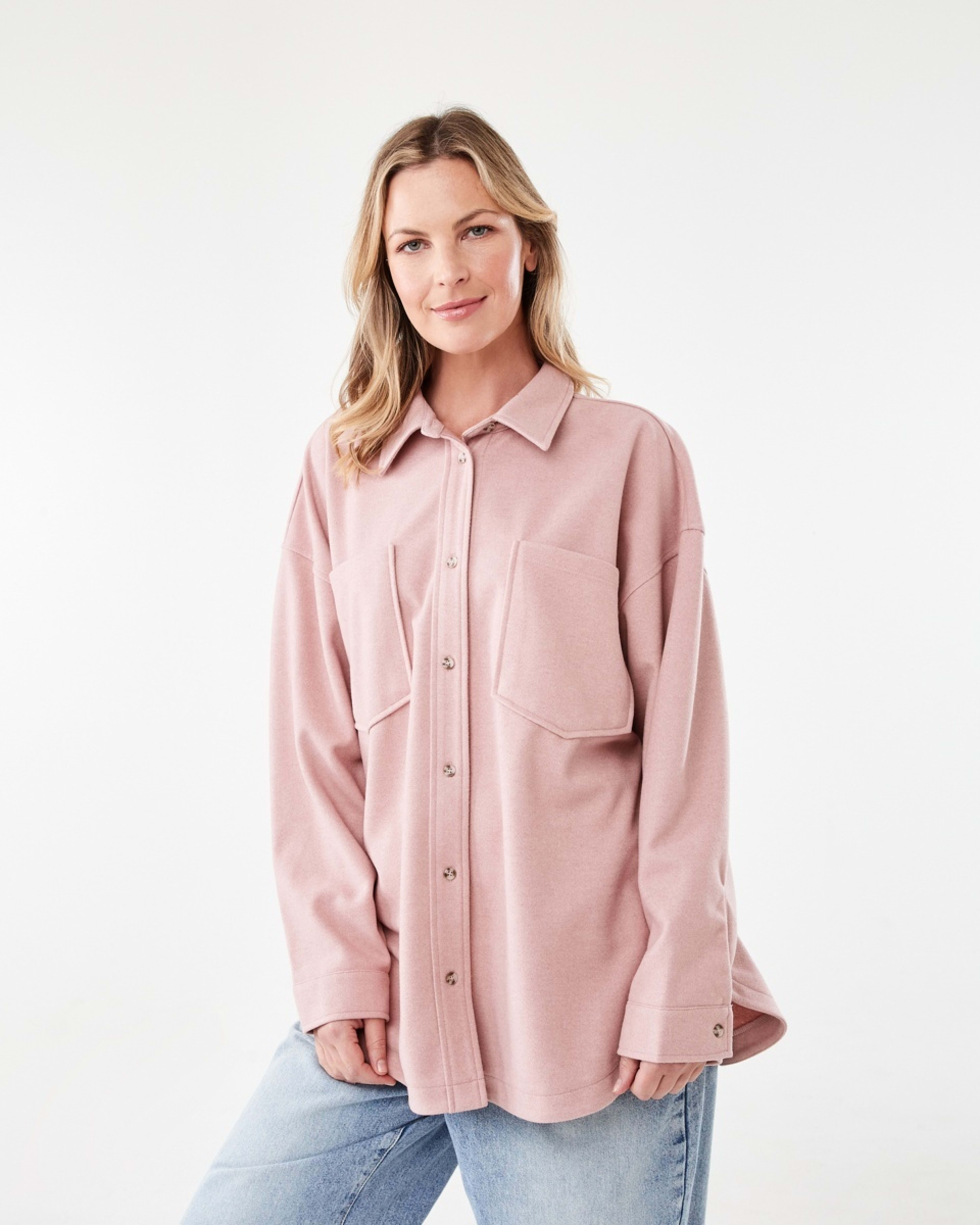 1 Long Sleeve Soft Touch Shirt Rose Marl, 1 of 7